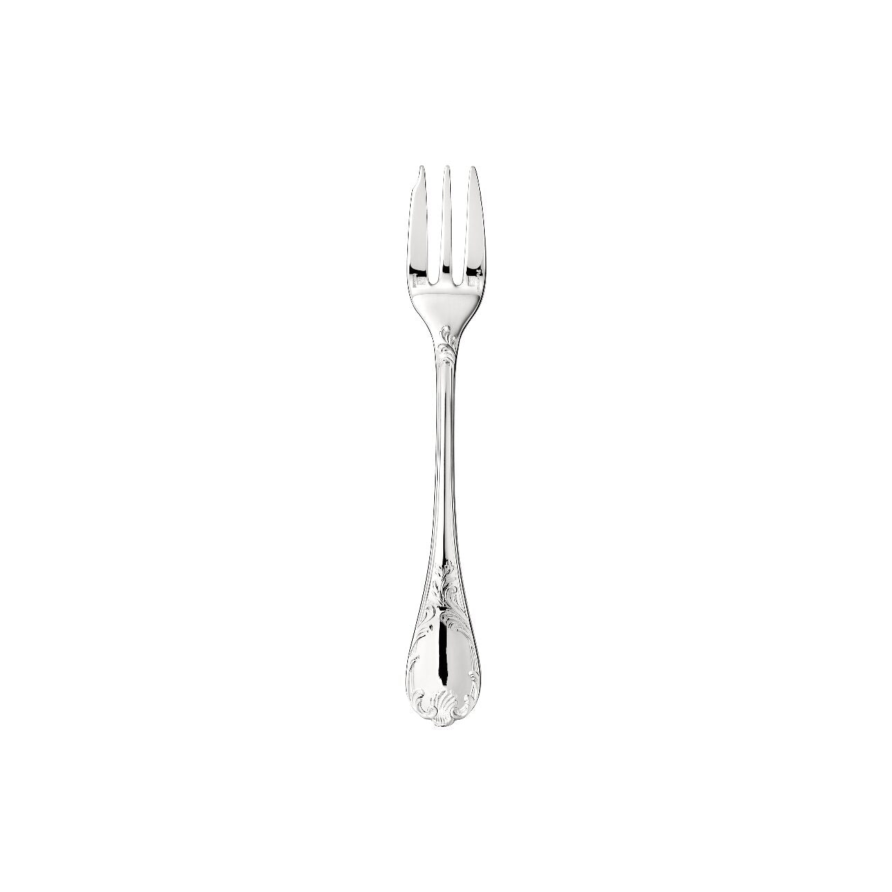 Christofle Marly Silver-Plated Cake Fork in silver-plate on a white background