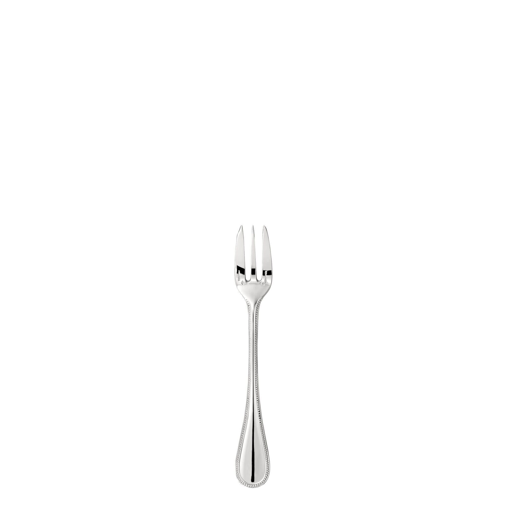 Christofle Sterling Silver Cake Fork in sterling silver on a white background
