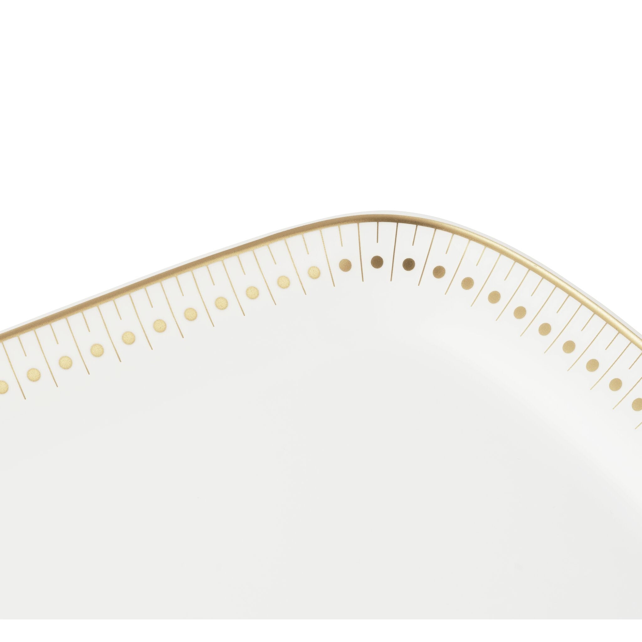 Christofle Malmaison Gold Finish Porcelain Cake Platter - 15 X 6 in — additional view
