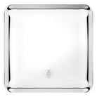 Christofle Silver Time Silver-Plated Large Square Platter 20x20 in silver-plate on a white background