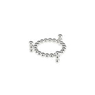 Christofle Perles Silver-Plated Candle Jewel Holder in silver-plate on a white background