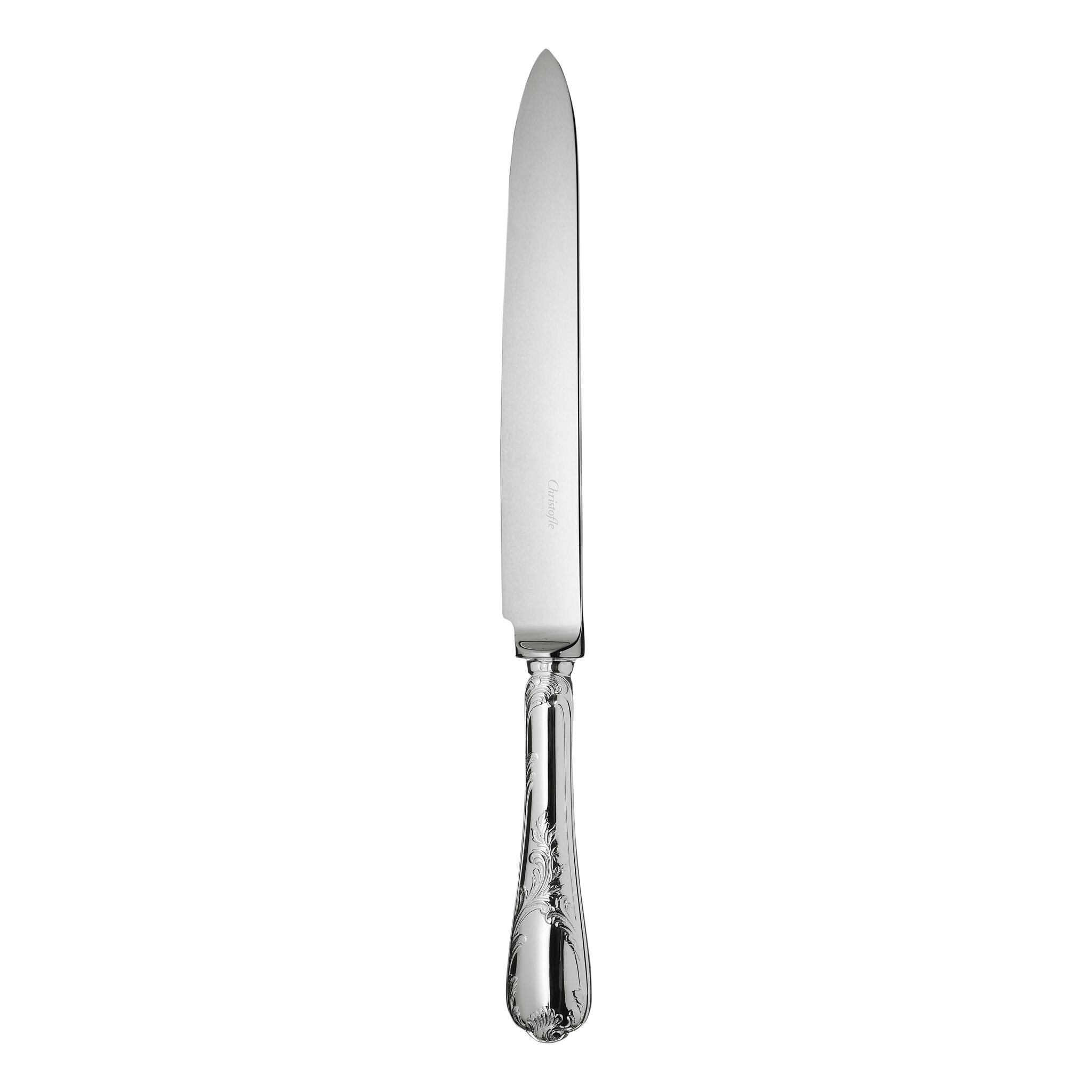 Christofle Marly Silver-Plated Carving Knife in silver-plate on a white background