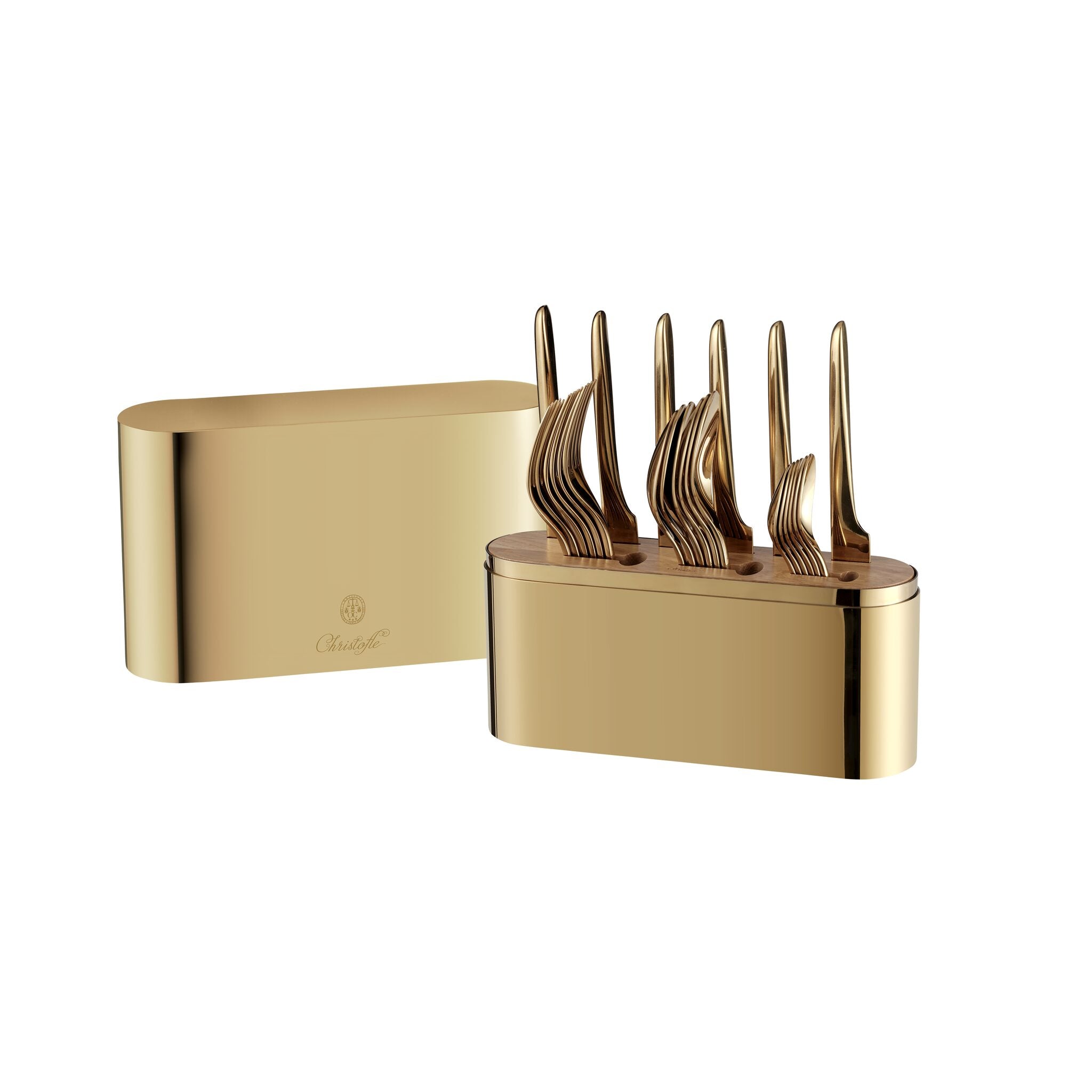 Christofle Concorde Gold Stainless Steel Case - 24-piece Stainless Steel (sold Empty) — additional view