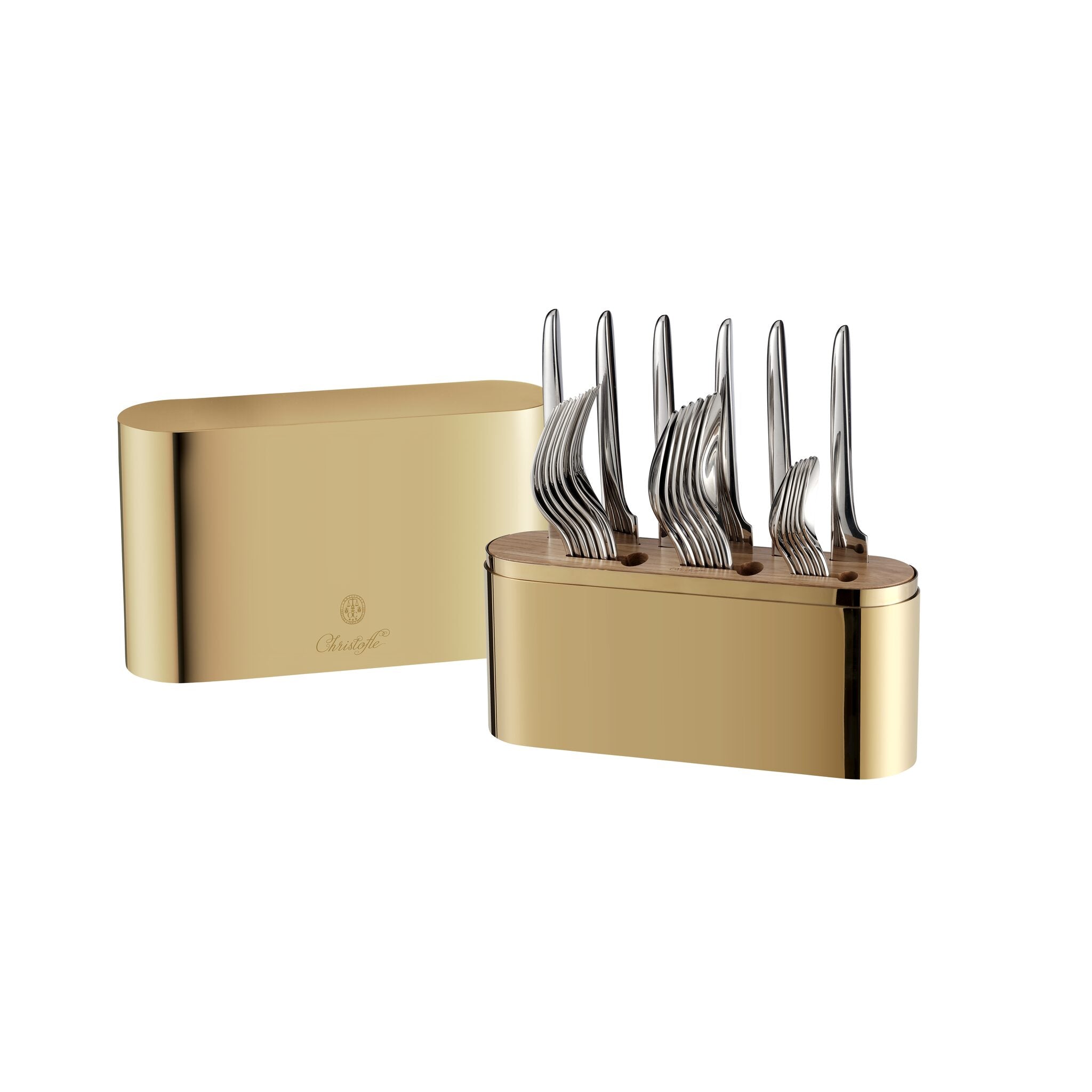 Christofle Concorde Gold Stainless Steel Case - 24-piece Stainless Steel (sold Empty) — additional view