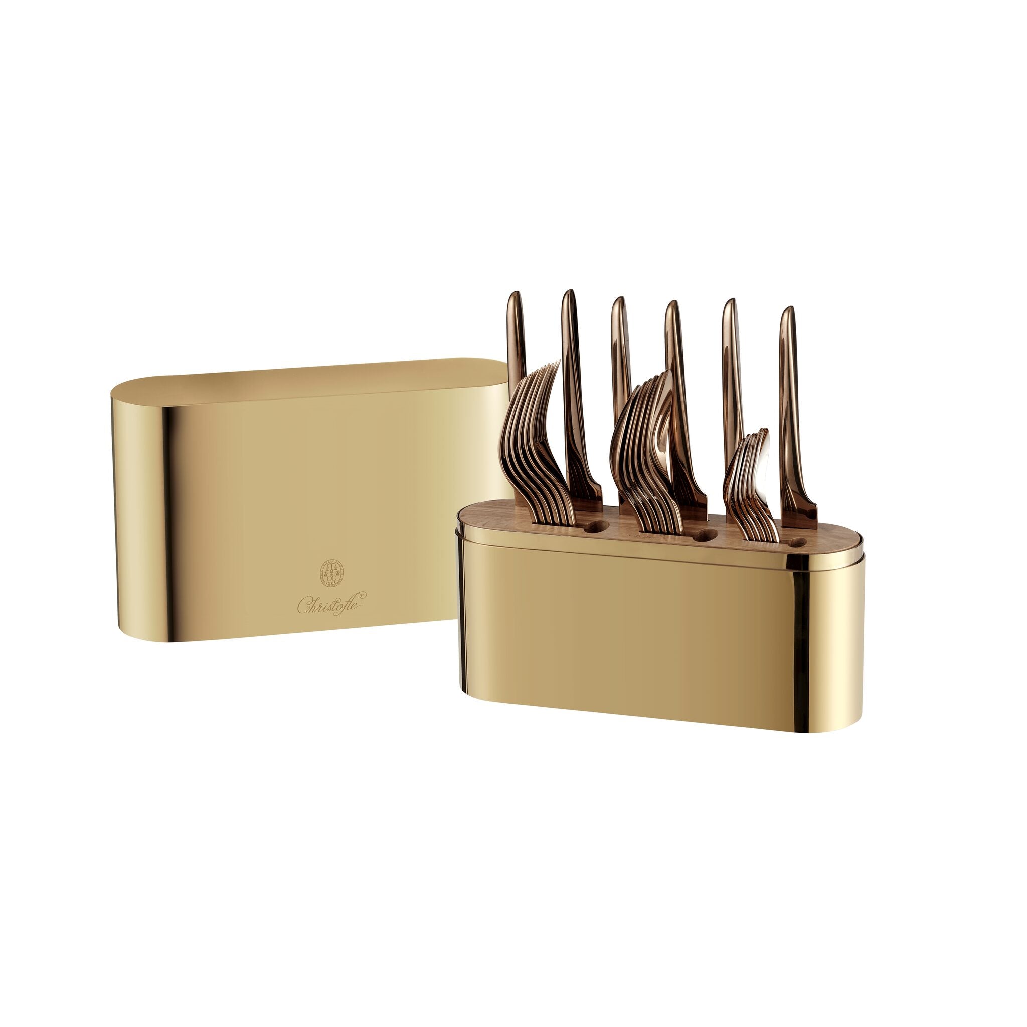 Christofle Concorde Gold Stainless Steel Case - 24-piece Stainless Steel (sold Empty) — additional view