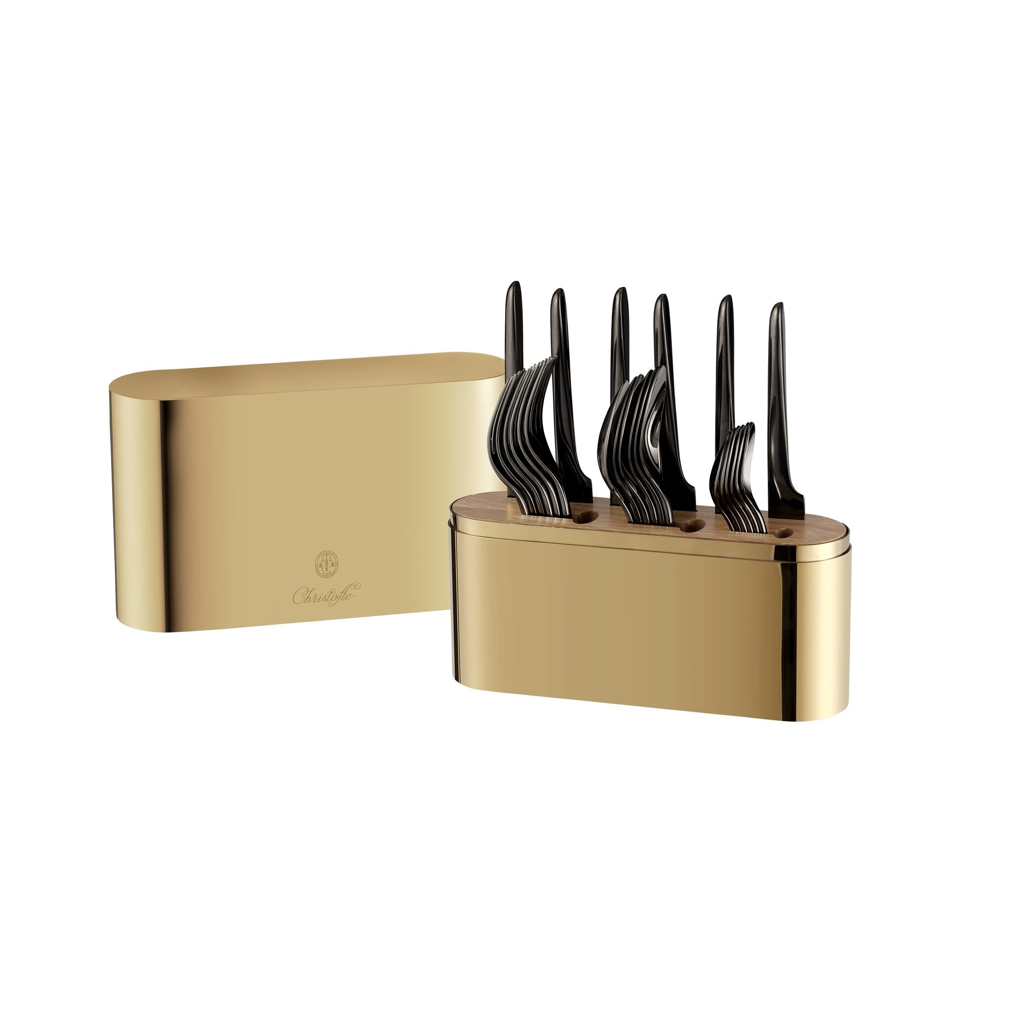 Christofle Concorde Gold Stainless Steel Case - 24-piece Stainless Steel (sold Empty) — additional view