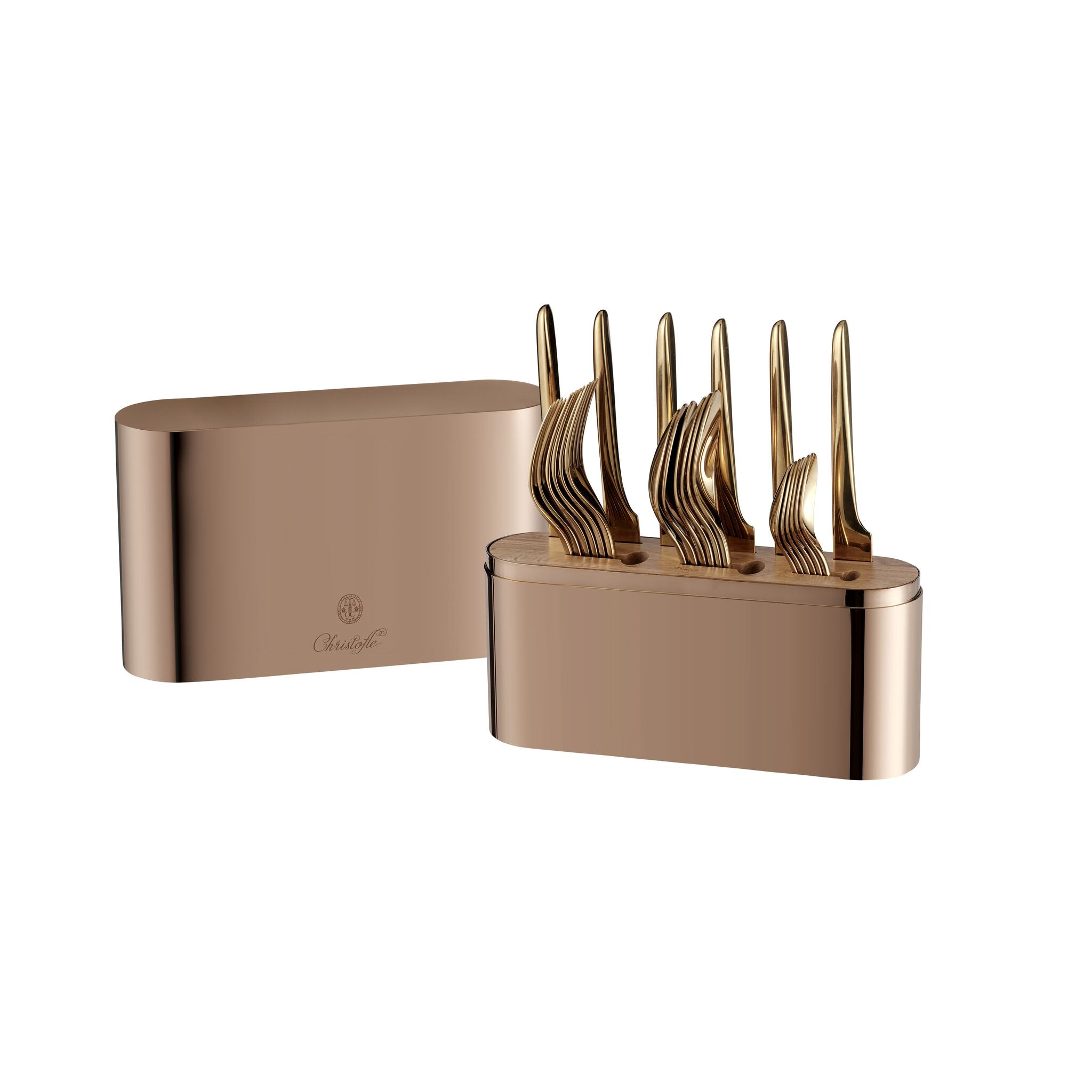 Christofle Concorde Copper Stainless Steel Case - 24-piece Stainless Steel (sold Empty) — additional view