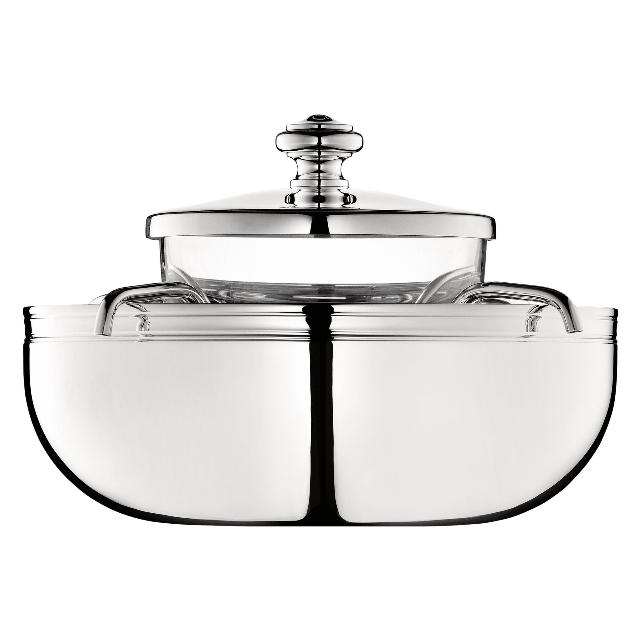 Christofle Albi Silver-Plated Caviar Serving Set in silver-plate on a white background