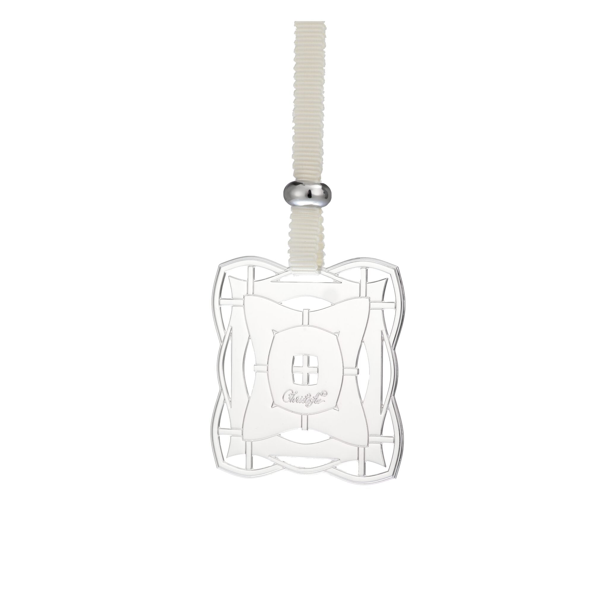 Christofle Celebration Ornament Rectangle - Silver Plated — additional view
