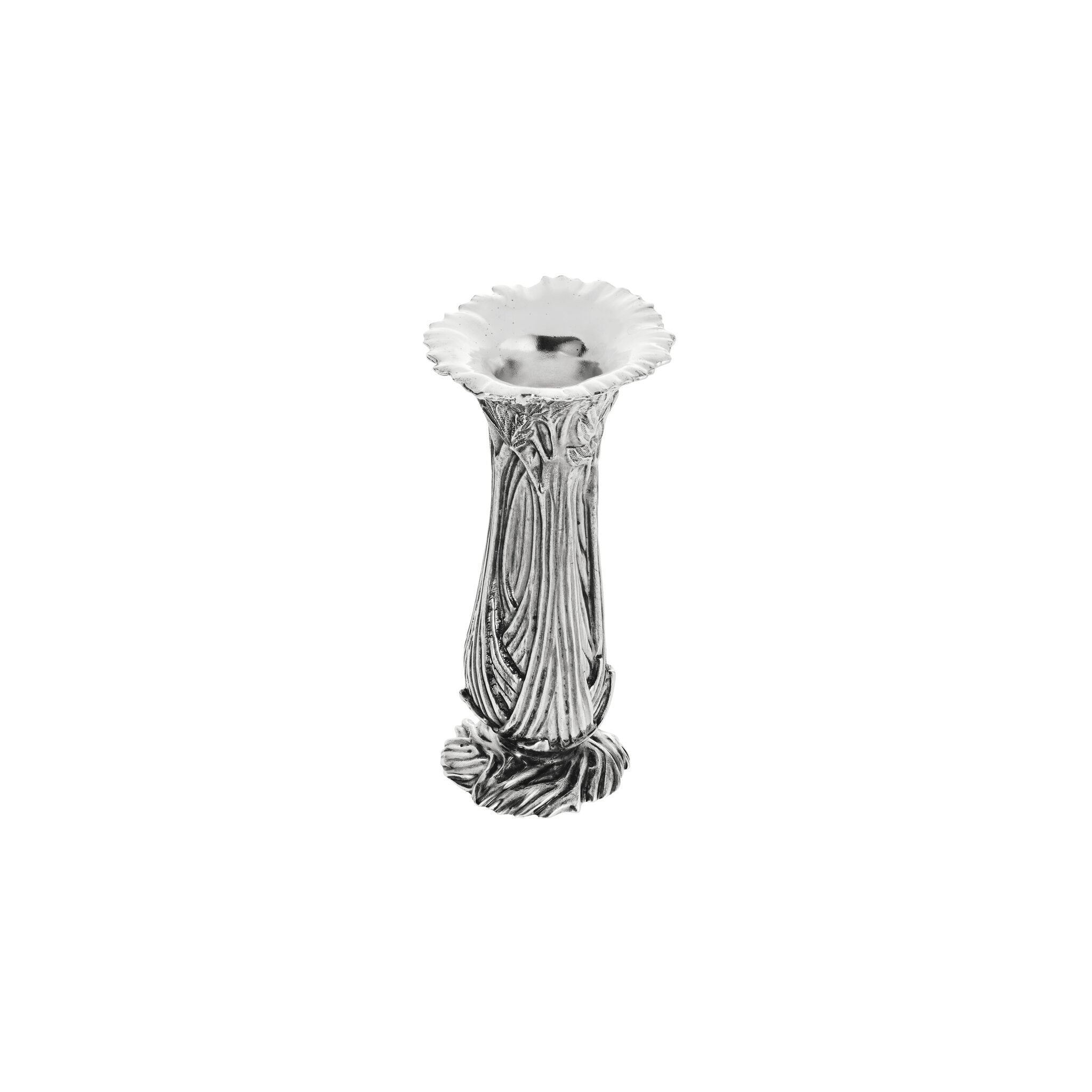 Christofle Silver-Plated Celery Shape Vase in silver-plate on a white background