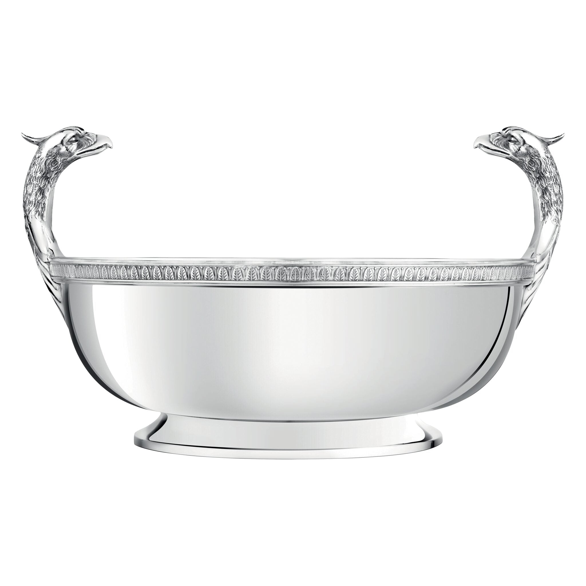 Christofle Malmaison Silver-Plated Bowl Centerpiece in silver-plate on a white background