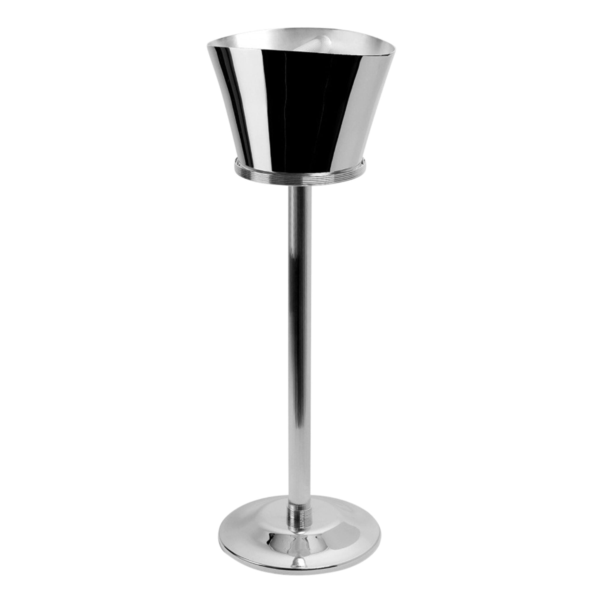 Christofle K+T Silver-Plated Champagne & Ice Bucket Stand (Bucket Not Included) in silver-plate on a white background