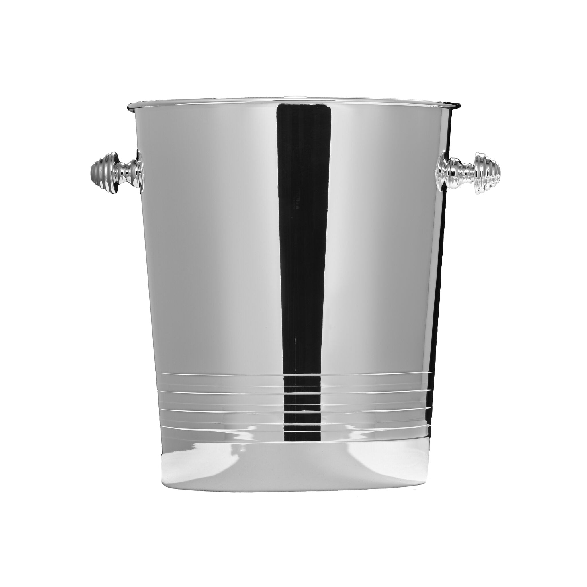 Christofle Thom Browne Silver-Plated Champagne Bucket in silver-plate on a white background