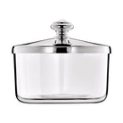 Christofle Albi Silver-Plated Lidded Cheese/Condiment Dish in silver-plate on a white background