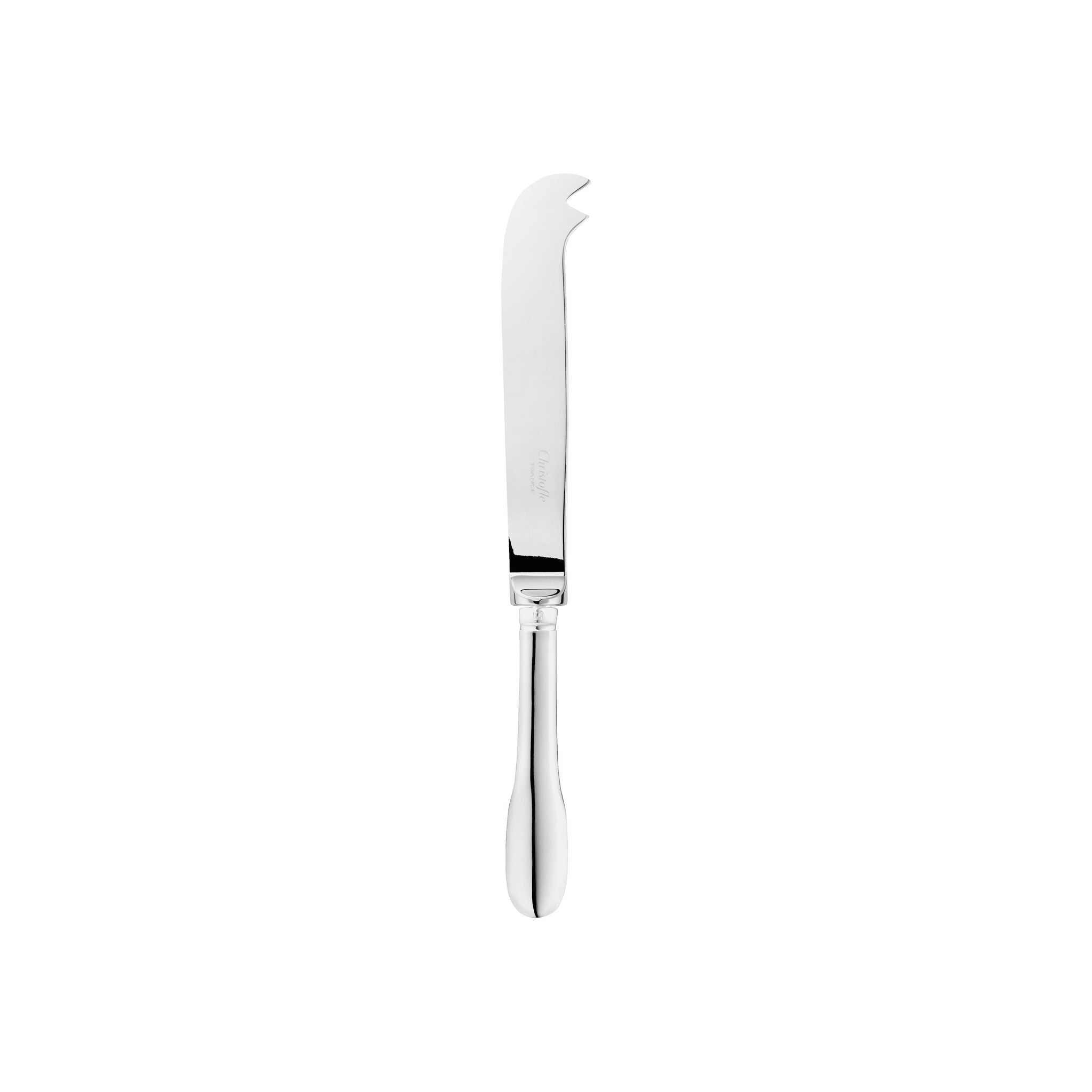 Christofle Cluny Silver-Plated Cheese Knife in silver-plate on a white background