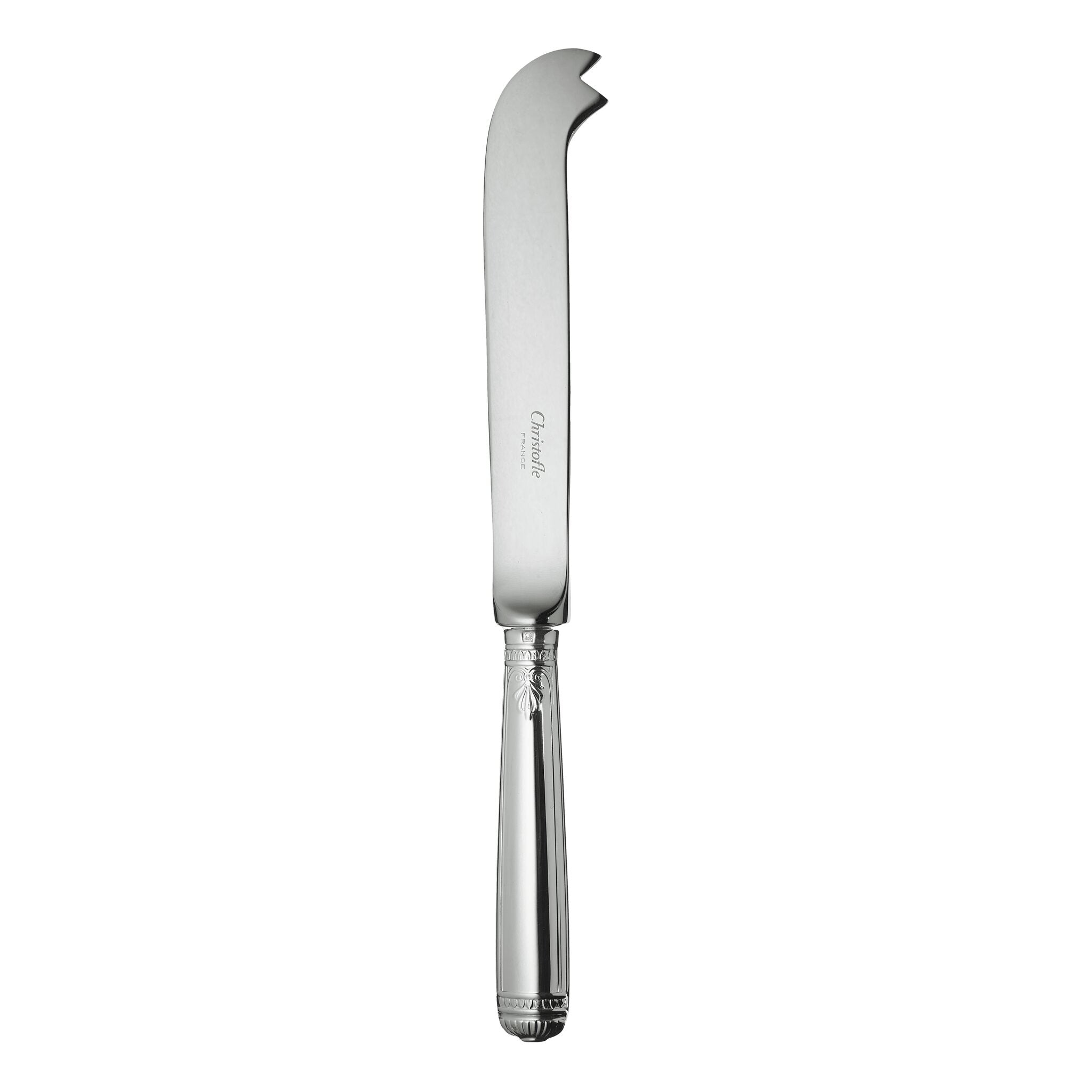 Christofle Malmaison Silver-Plated Cheese Knife in silver-plate on a white background