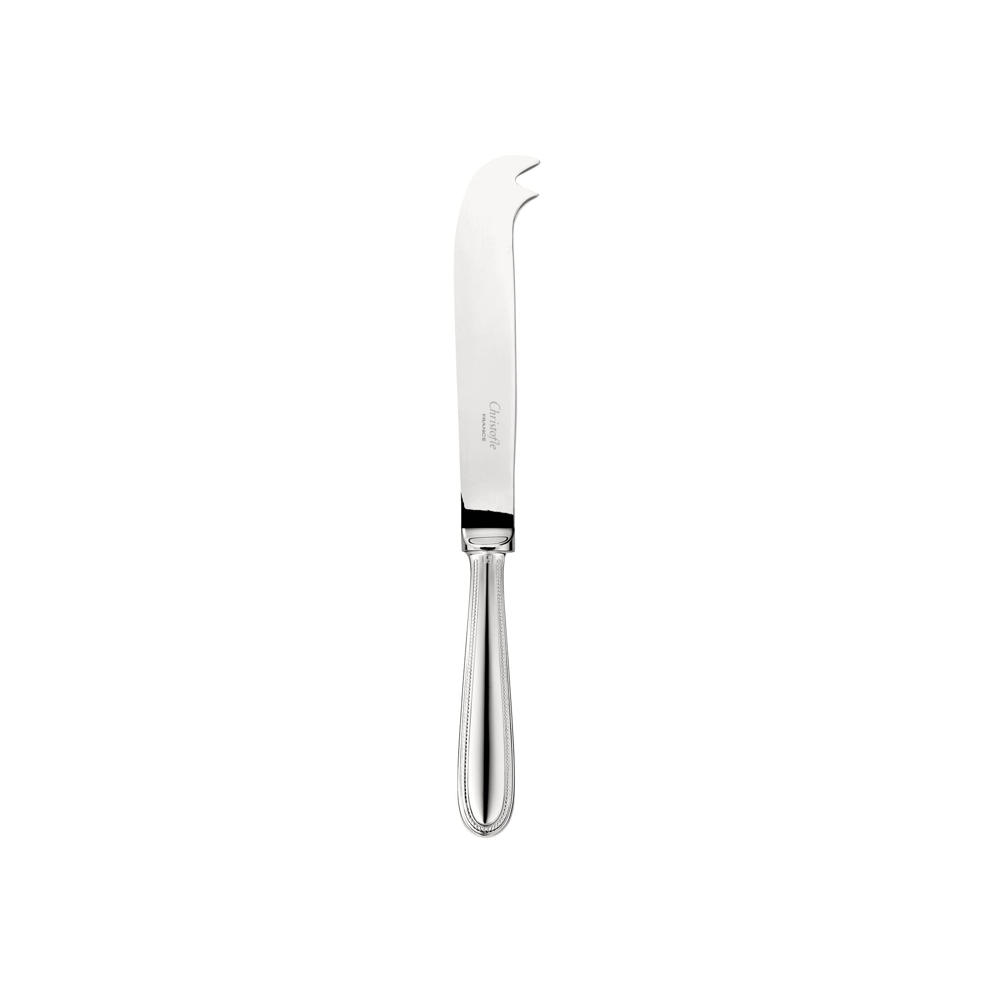 Christofle Perles Silver-Plated Cheese Knife in silver-plate on a white background