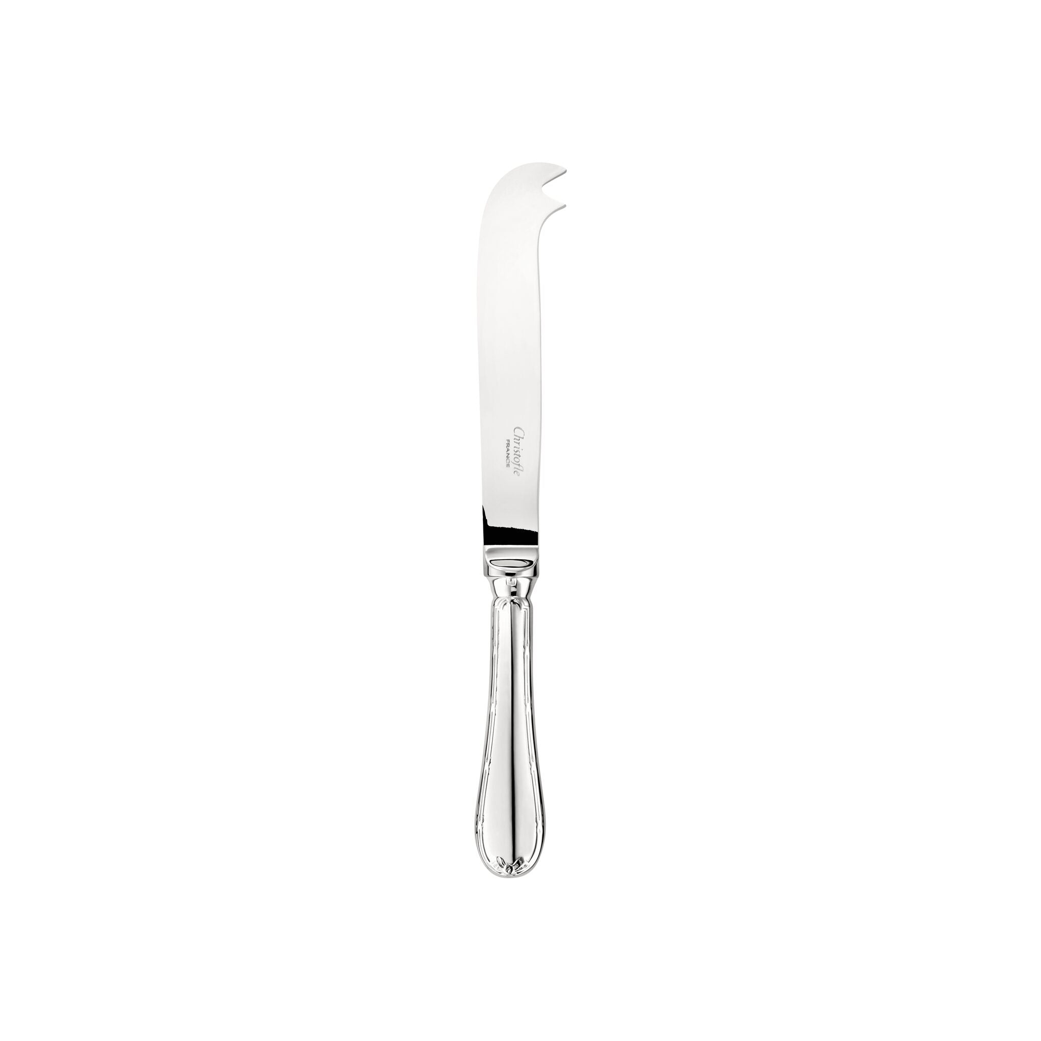 Christofle Rubans Silver-Plated Cheese Knife in silver-plate on a white background