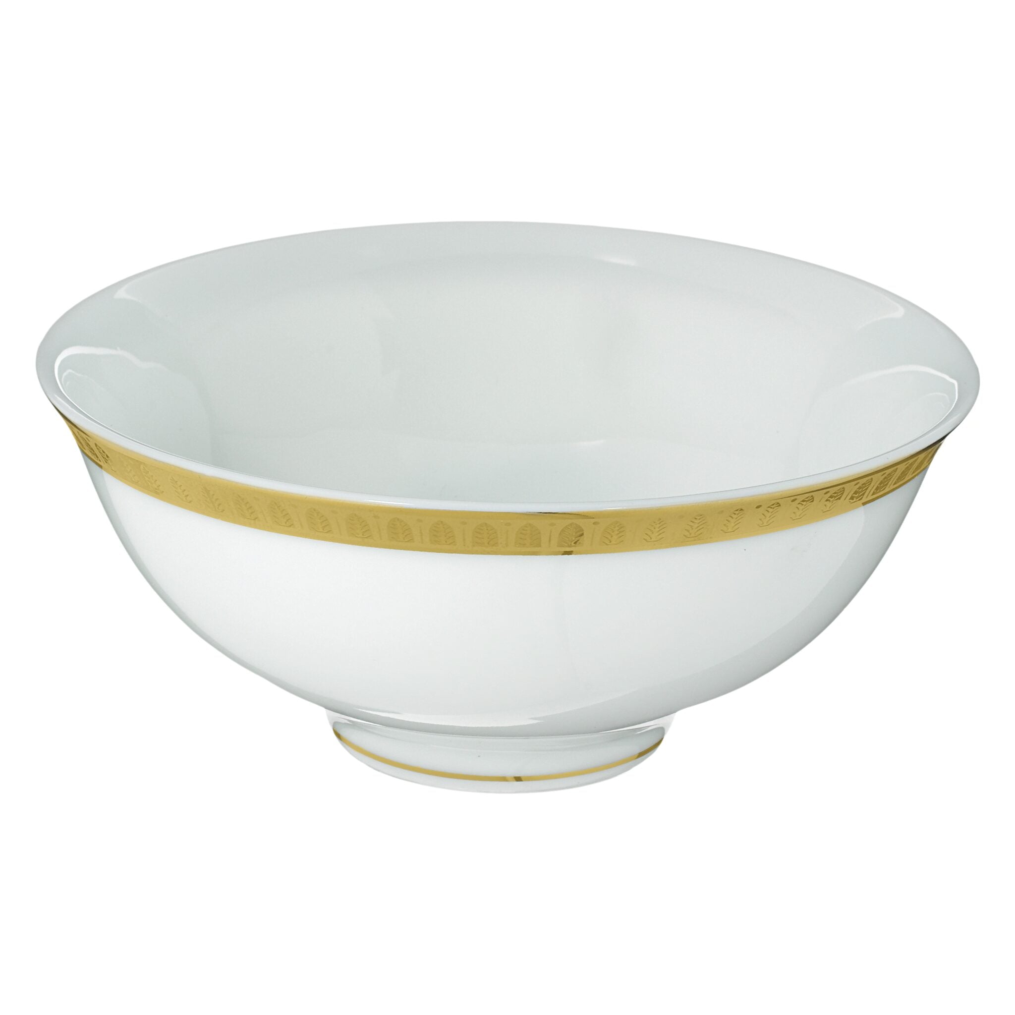 Christofle Malmaison Porcelain Chinese Soup Bowl Gold Finish — additional view