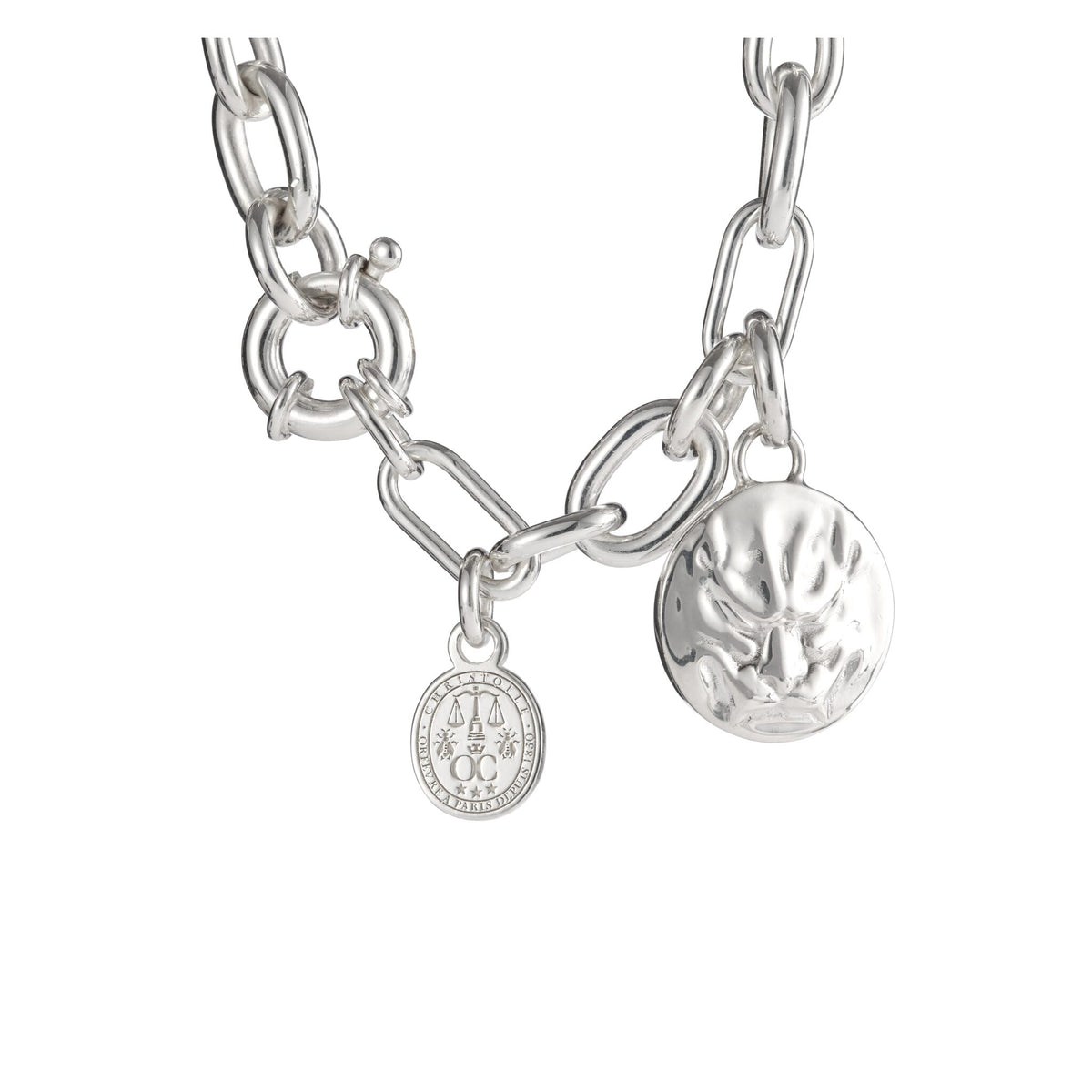 Christofle Chri-Chri Peau de Lion Sterling Silver Medal Charm, view 2