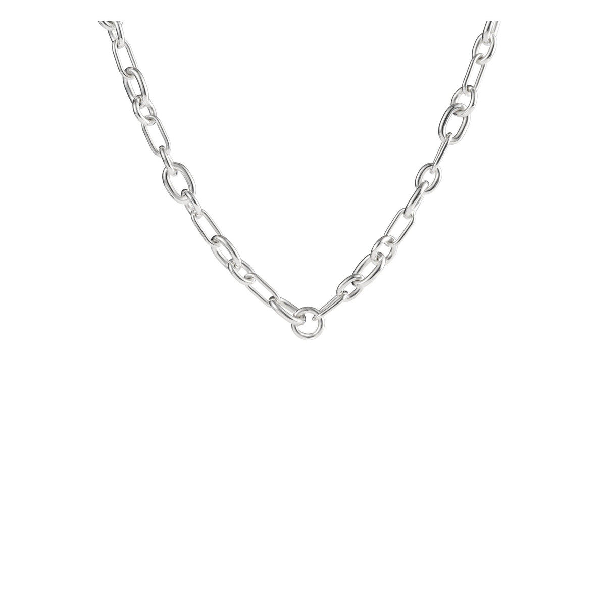 Christofle Chri-Chri Sterling Silver Chain Necklace on a white background