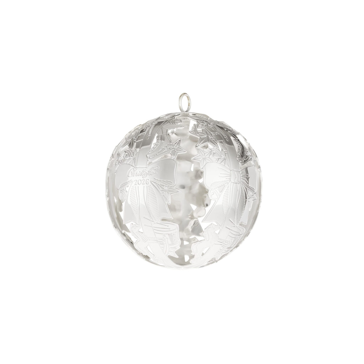 Christofle Sous le Sapin Silver-Plated 2026 Edition Christmas Ornament, view 3