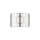 Christofle Code Royale Sterling Silver Hexagon Wide Band Ring on a white background