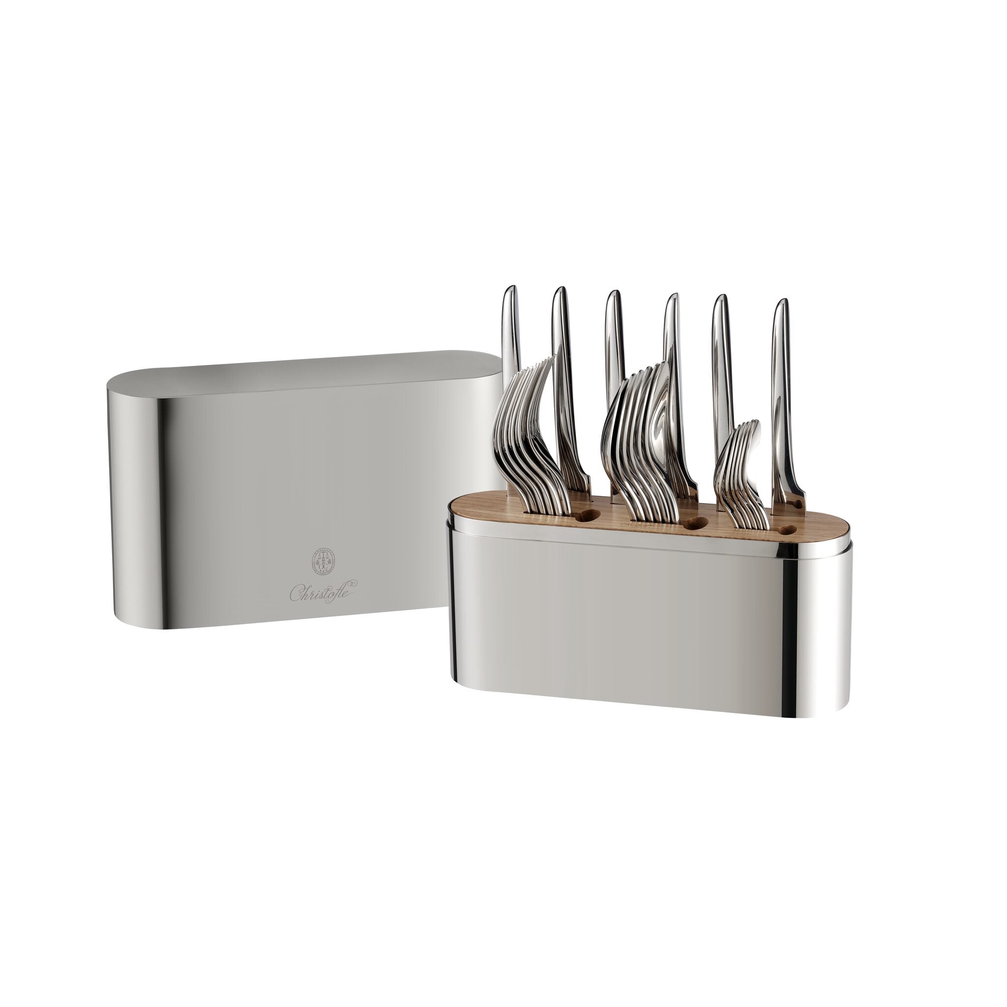 Christofle Concorde Stainless Steel Case - 24-piece Stainless Steel (sold Empty) — additional view