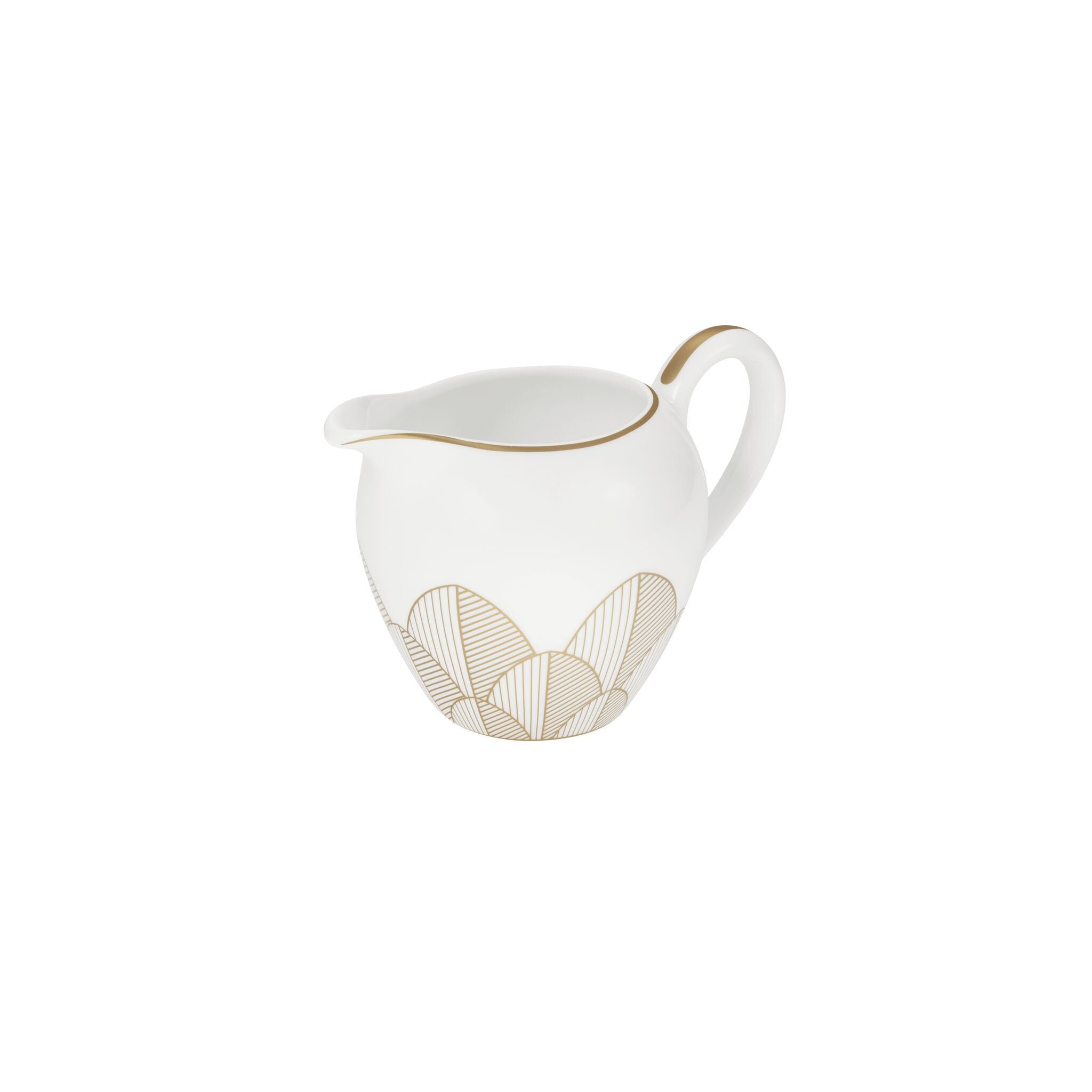 Christofle Malmaison Gold Finish Porcelain 8 Oz Cream Pitcher — additional view