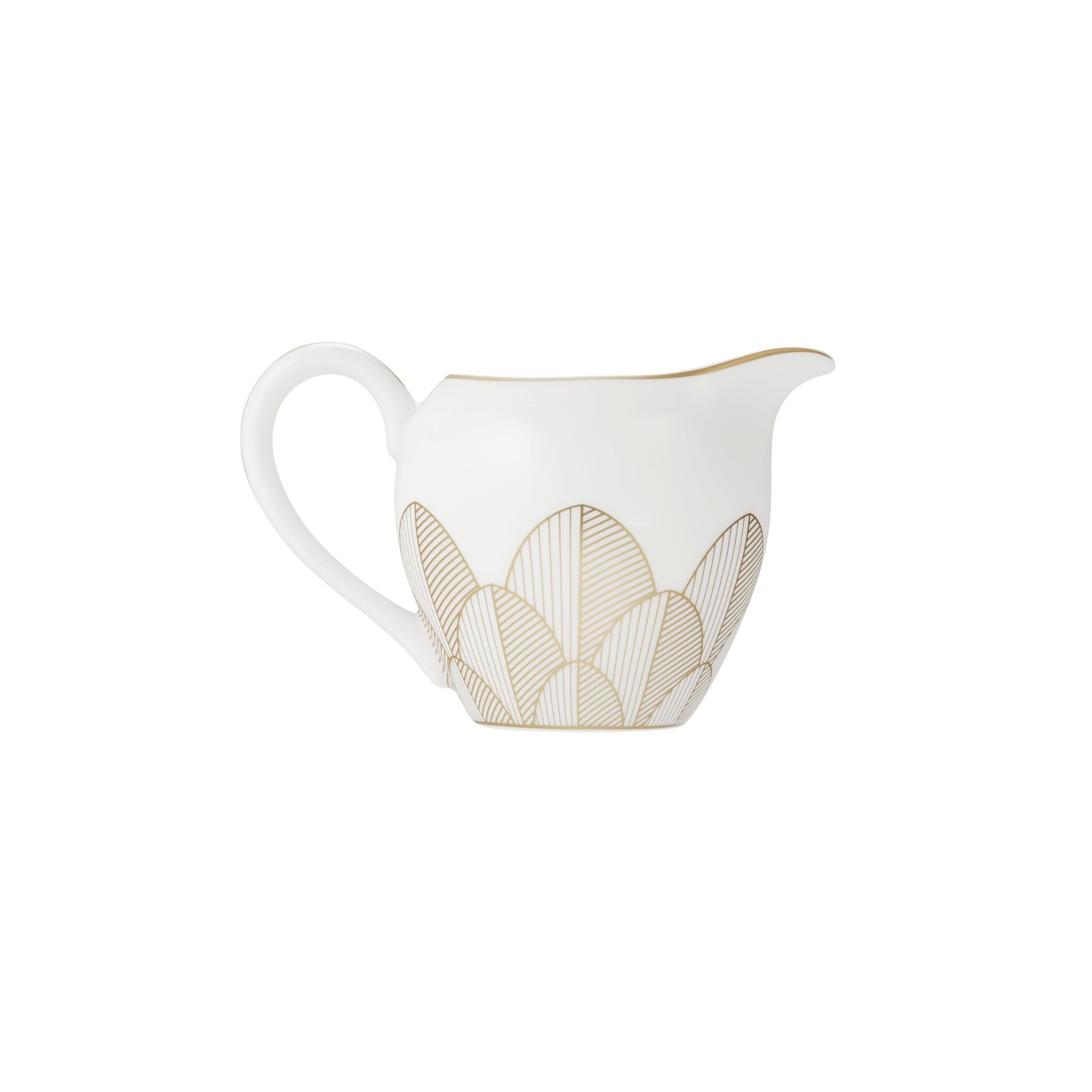 Christofle Malmaison Gold Finish Porcelain 8 Oz Cream Pitcher — additional view