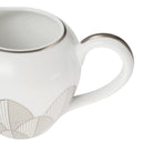 Christofle Malmaison Porcelain Cream Pitcher 25cl Platinum Finish in porcelain on a white background
