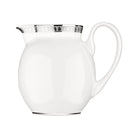 Christofle Malmaison Porcelain Creamer Jug Platinum Finish in porcelain on a white background