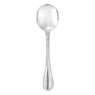 Christofle Rubans Silver-Plated Cream Soup Spoon in sterling silver on a white background