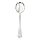 Christofle Spatours Silver-Plated Cream Soup Spoon in silver-plate on a white background