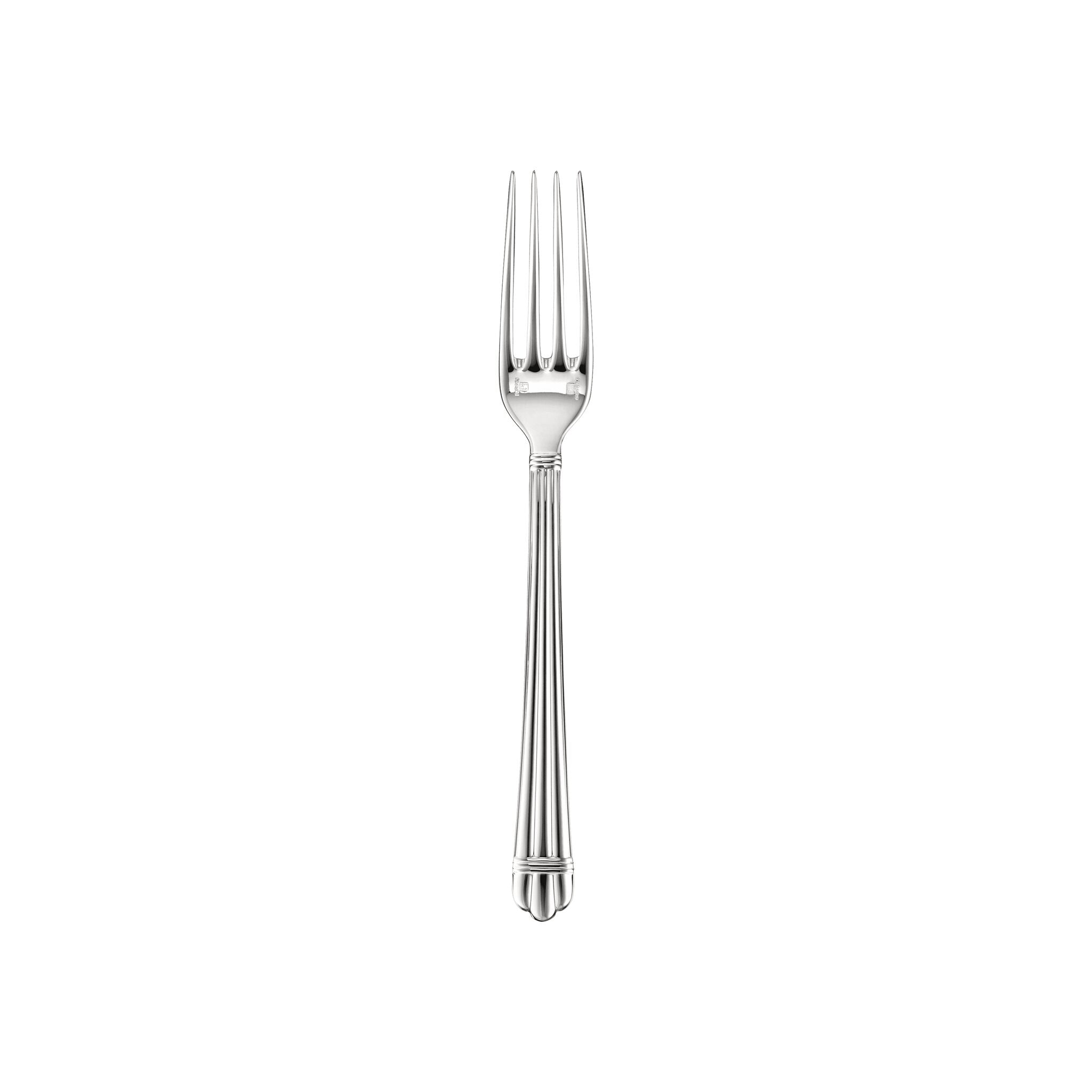 Christofle Aria Silver-Plated Dessert Fork in silver-plate on a white background
