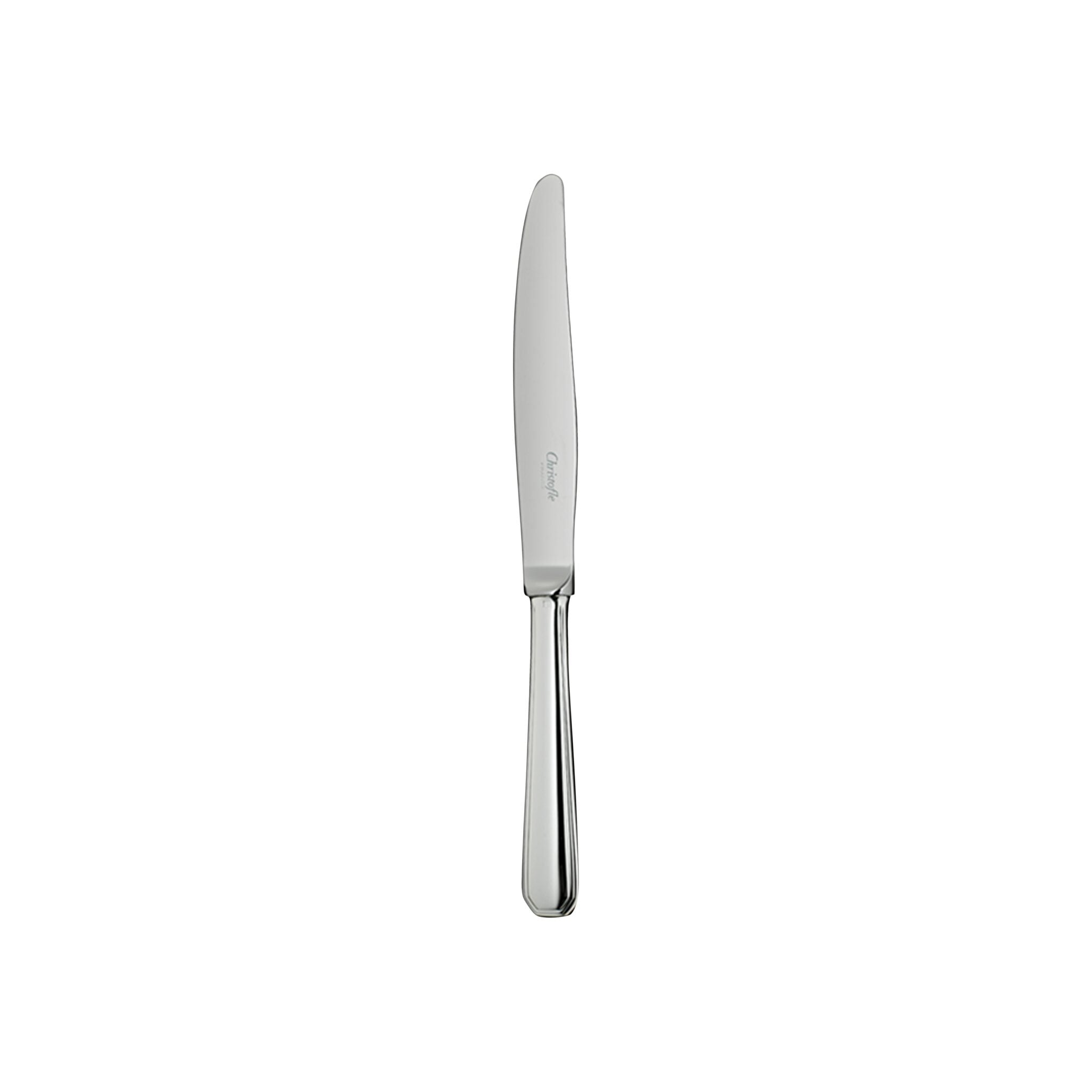 Christofle America Silver-Plated Dessert Knife in silver-plate on a white background