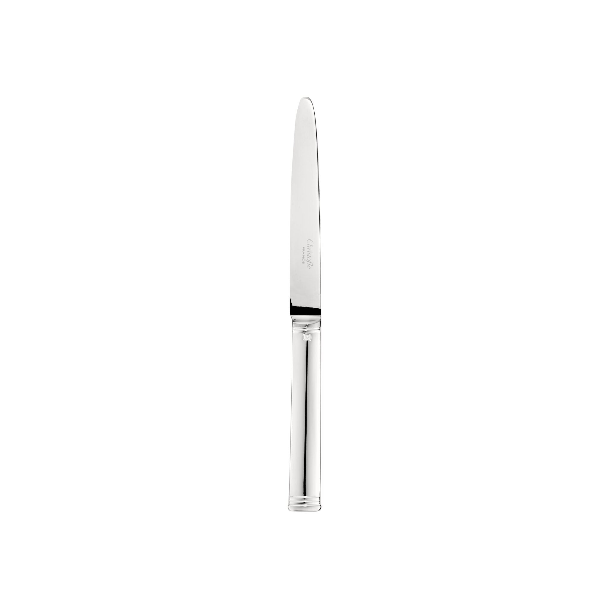 Christofle Commodore Silver-Plated Dessert Knife in silver-plate on a white background