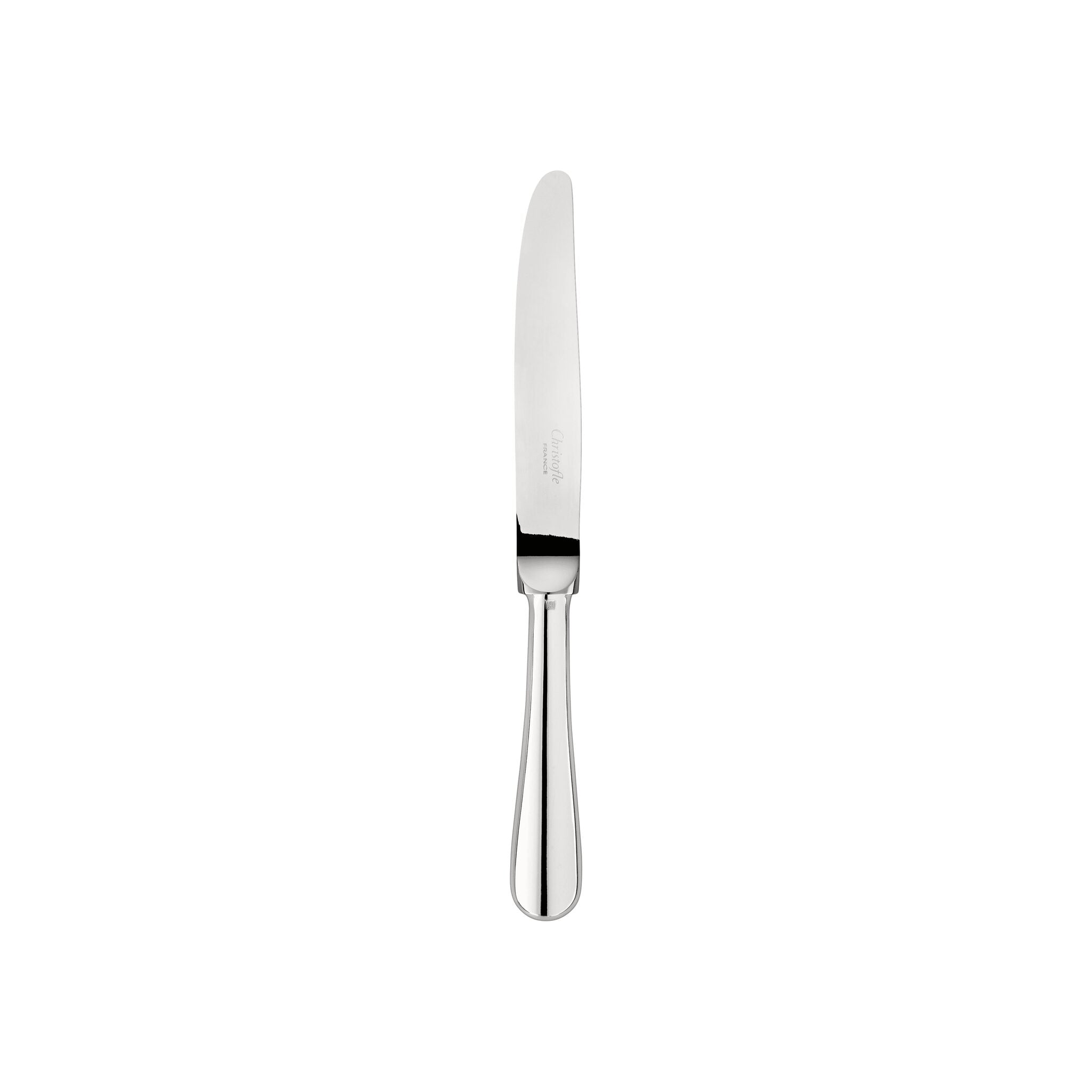 Christofle Fidelio Silver-Plated Dessert Knife in silver-plate on a white background