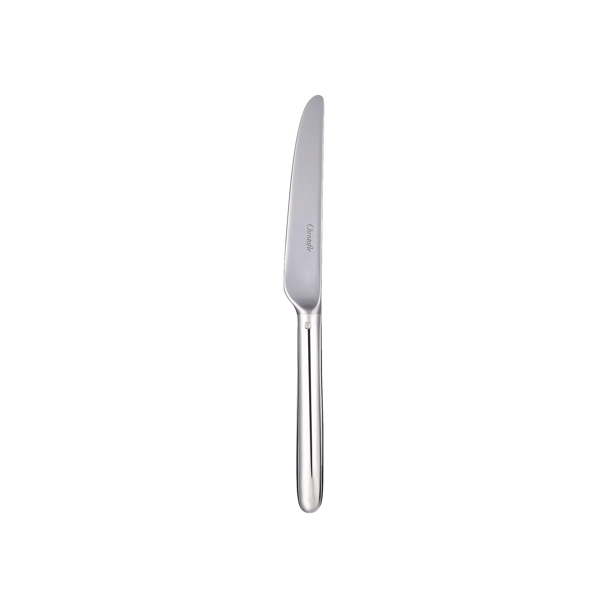 Christofle Mood Silver-Plated Dessert Knife in silver-plate on a white background