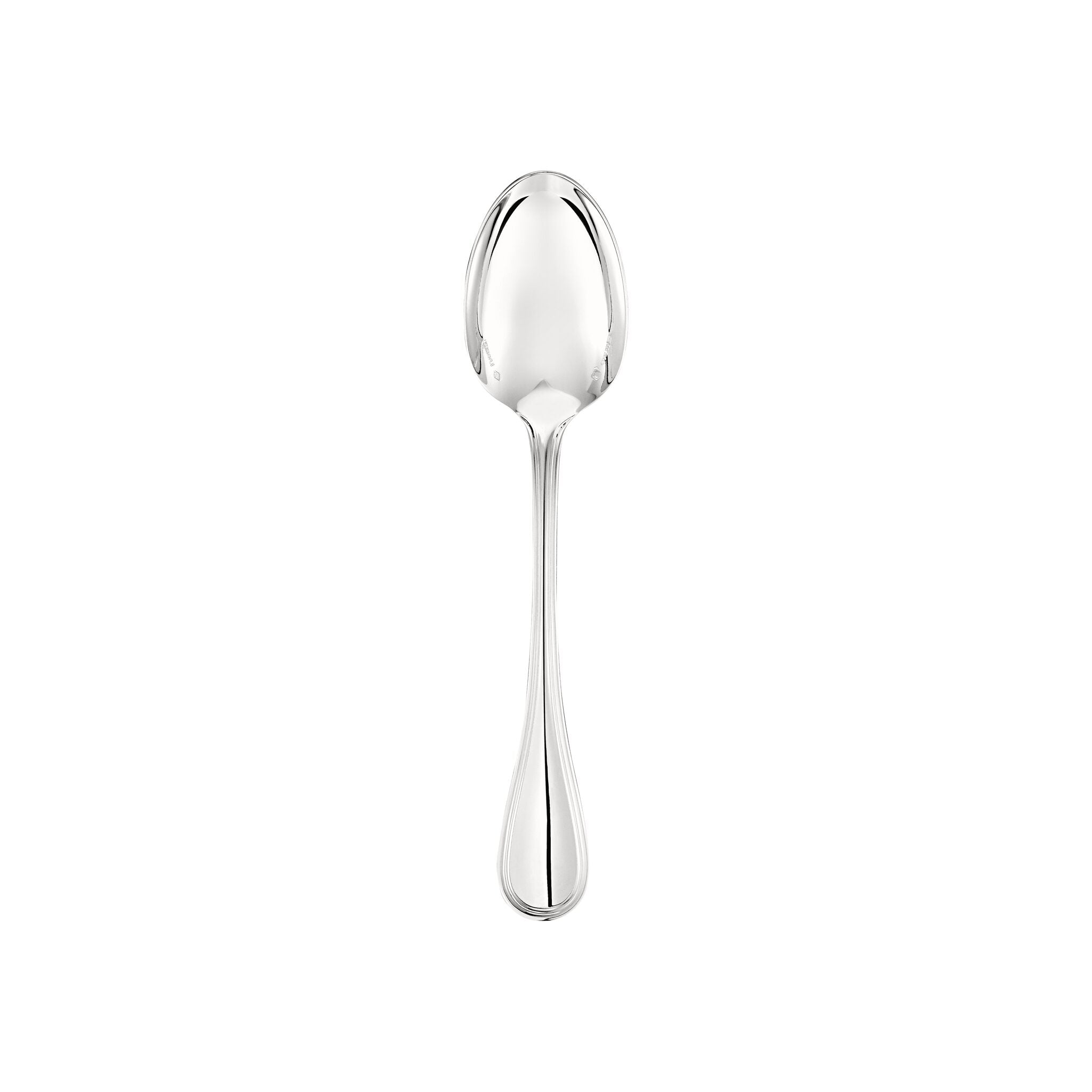 Christofle Albi Sterling Silver Dessert Spoon in sterling silver on a white background