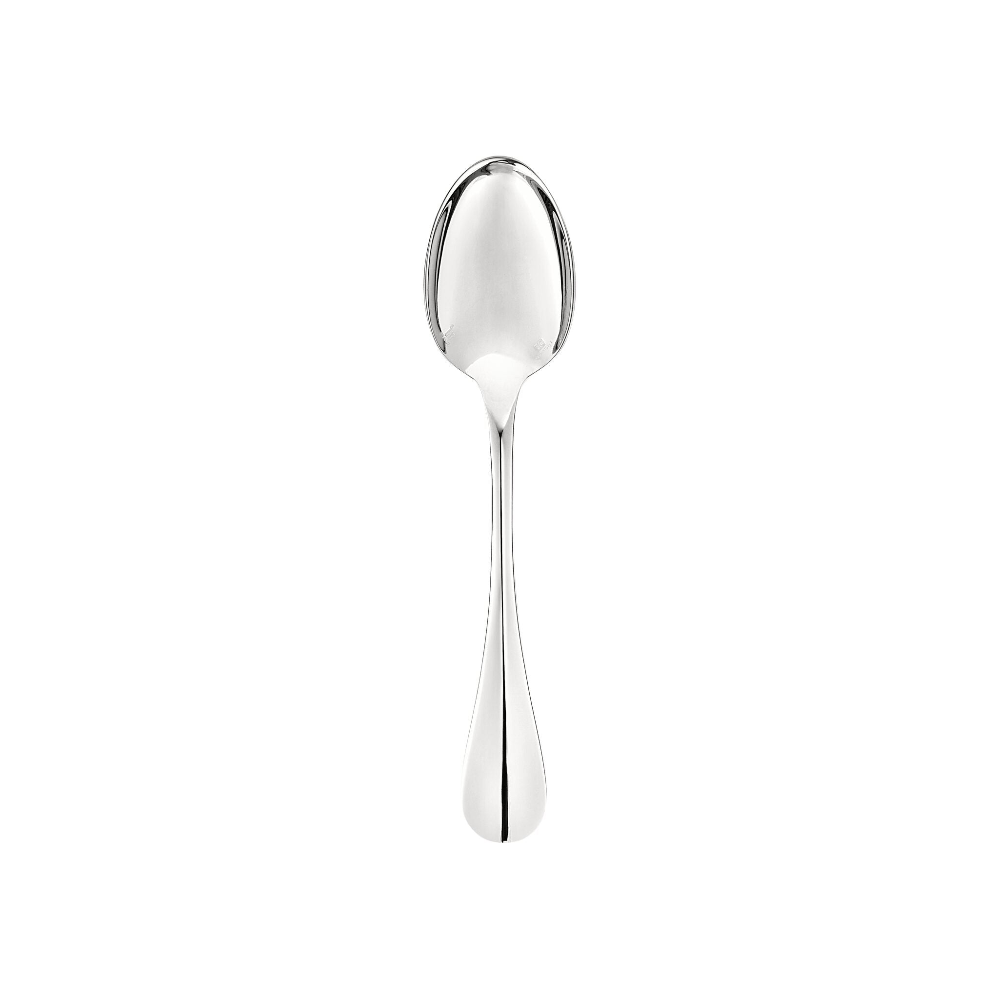 Christofle Fidelio Silver-Plated Dessert Spoon in silver-plate on a white background