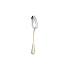 Christofle Malmaison Partially Gilded Silver Plated Dessert Spoon in silver-plate on a white background