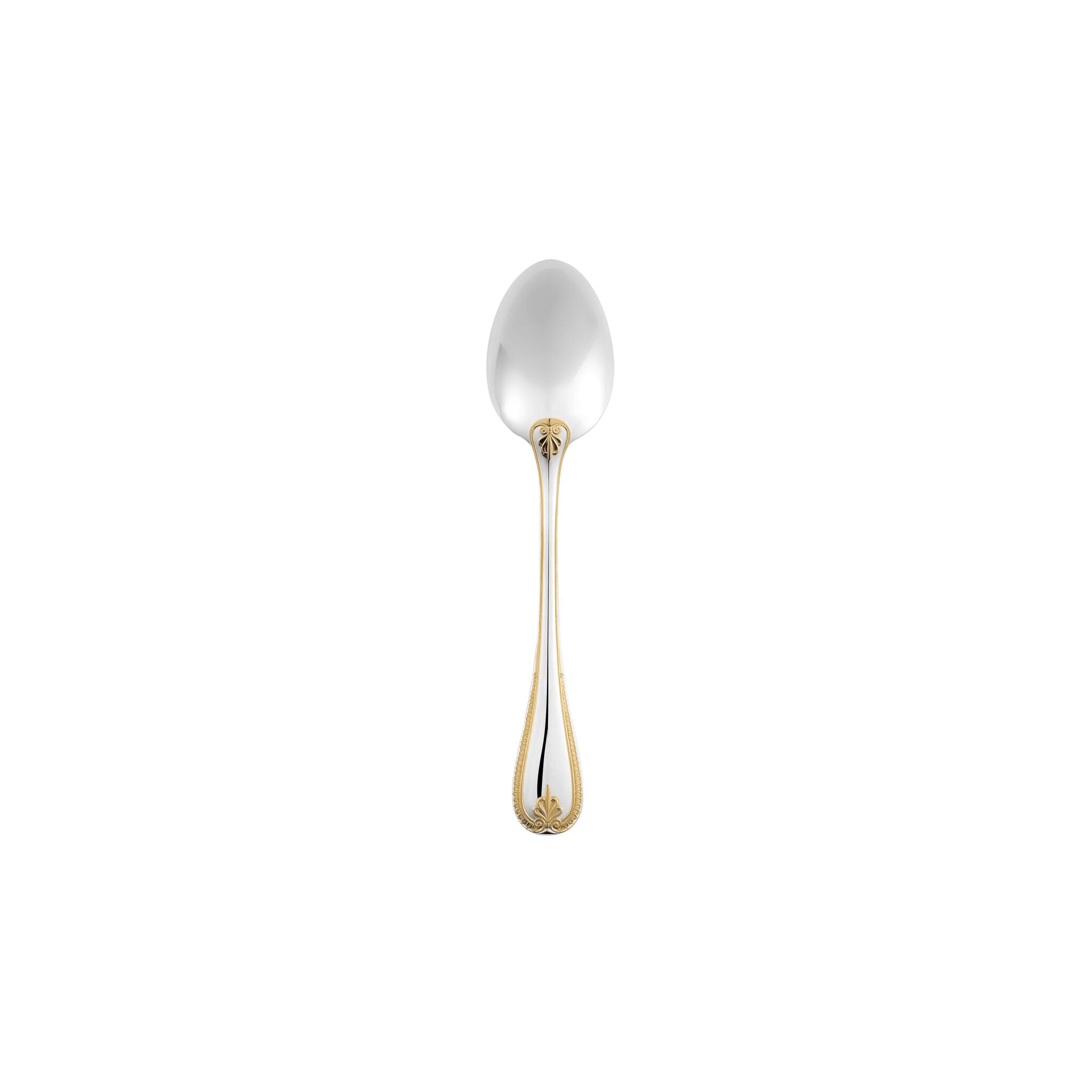 Christofle Malmaison Partially Gilded Silver Plated Dessert Spoon — additional view