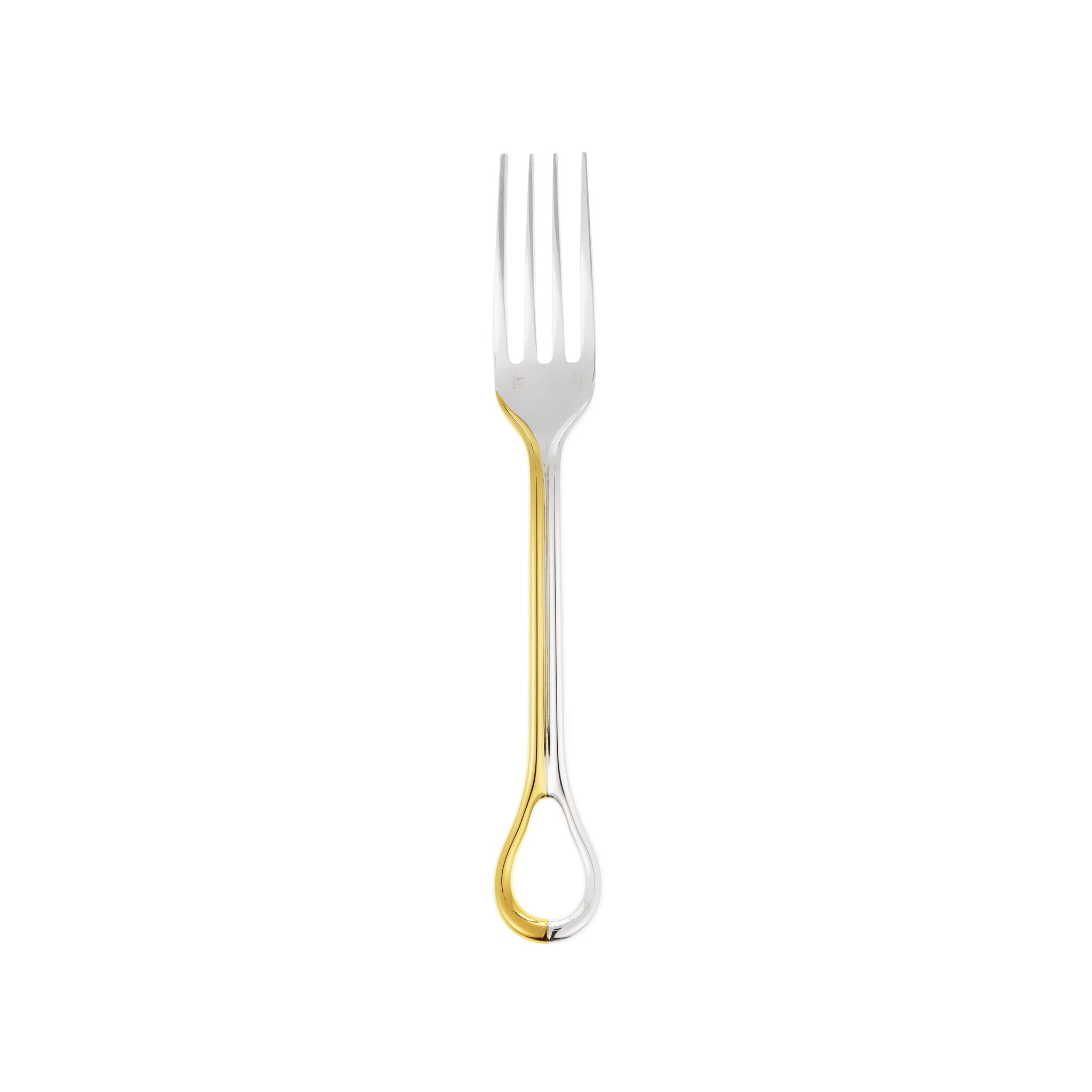 Christofle Carrousel Partially Gilded Silver-Plated Dinner Fork — additional view