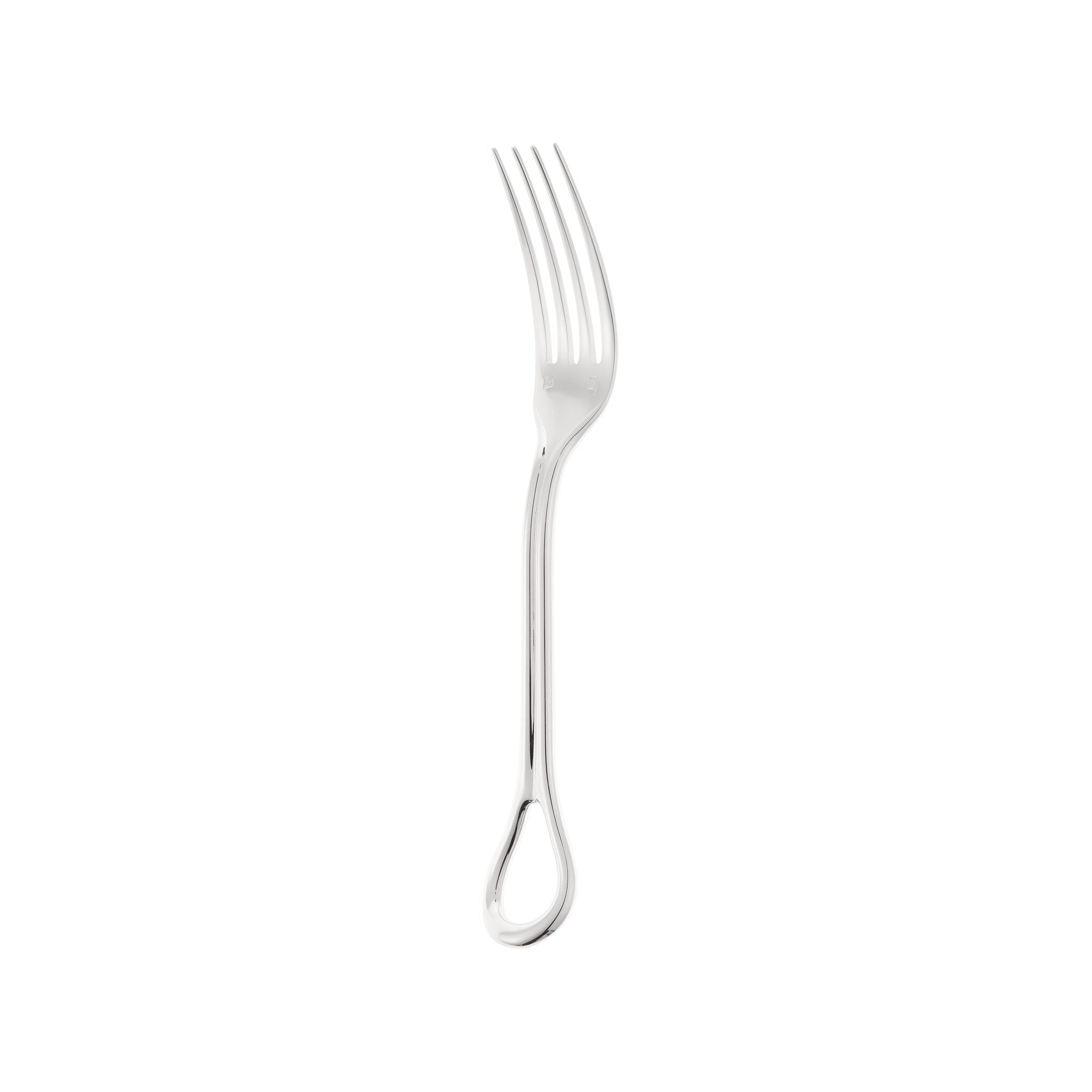 Christofle Carrousel Silver-Plated Dinner Fork in silver-plate on a white background