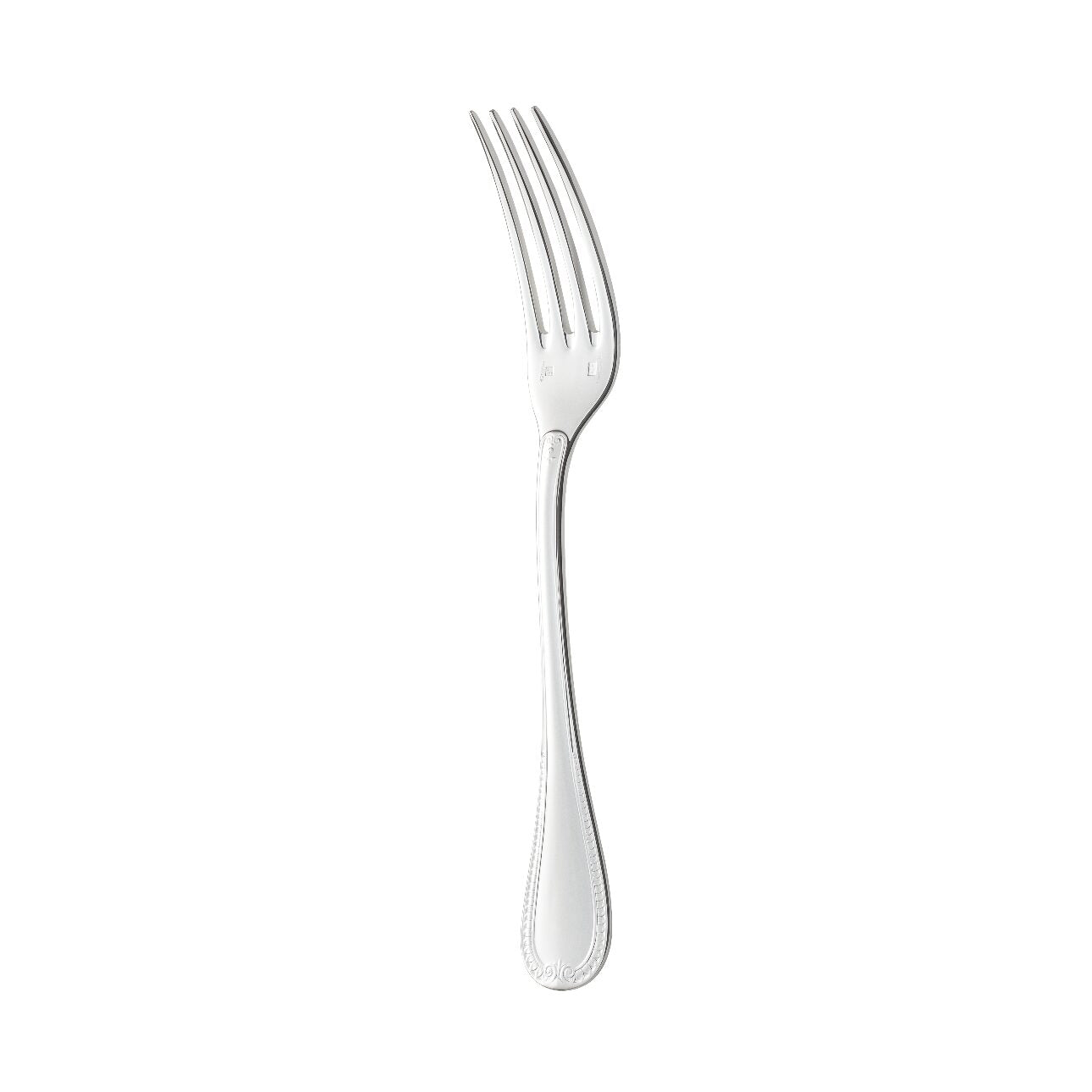 Christofle Malmaison Silver-Plated Dinner Fork in silver-plate on a white background