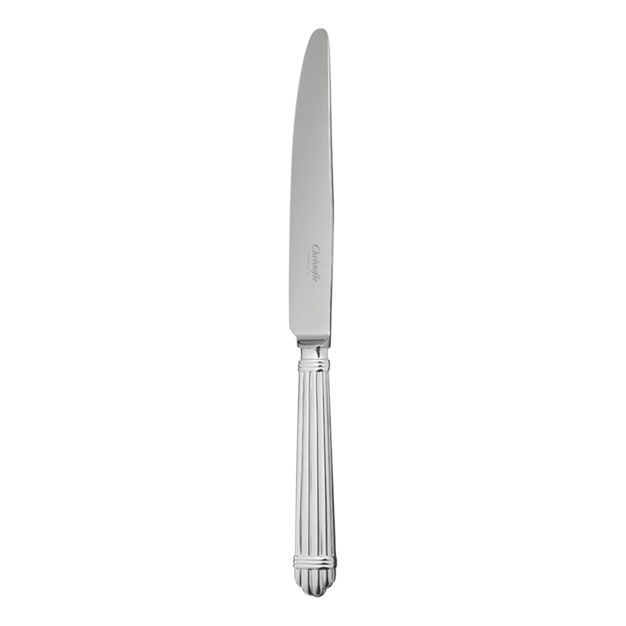 Christofle Aria Silver-Plated Dinner Knife in silver-plate on a white background