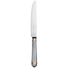 Christofle Aria Silver-Plated Dinner Knife with Gold Ring in silver-plate on a white background