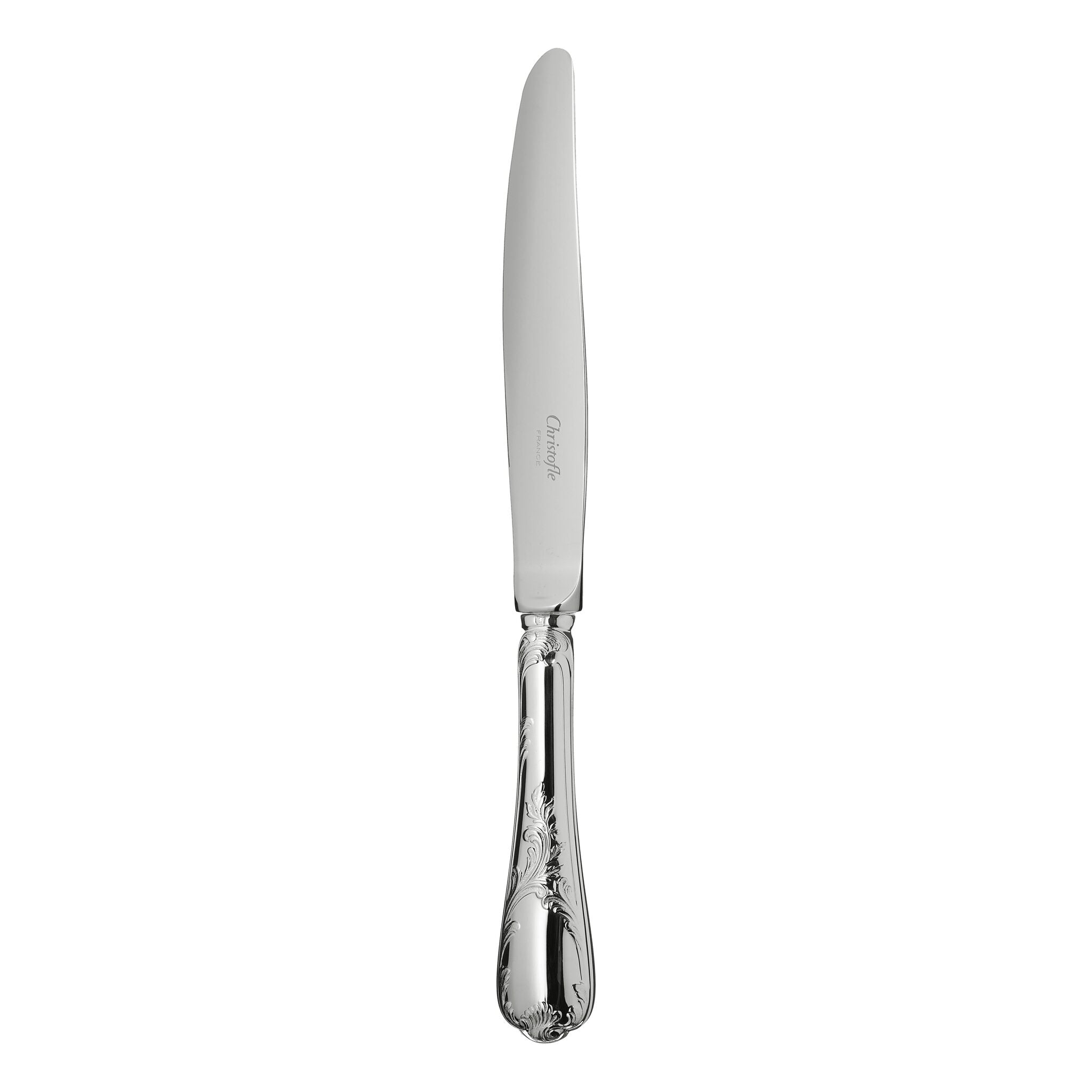 Christofle Marly Silver-Plated Dinner Knife in silver-plate on a white background