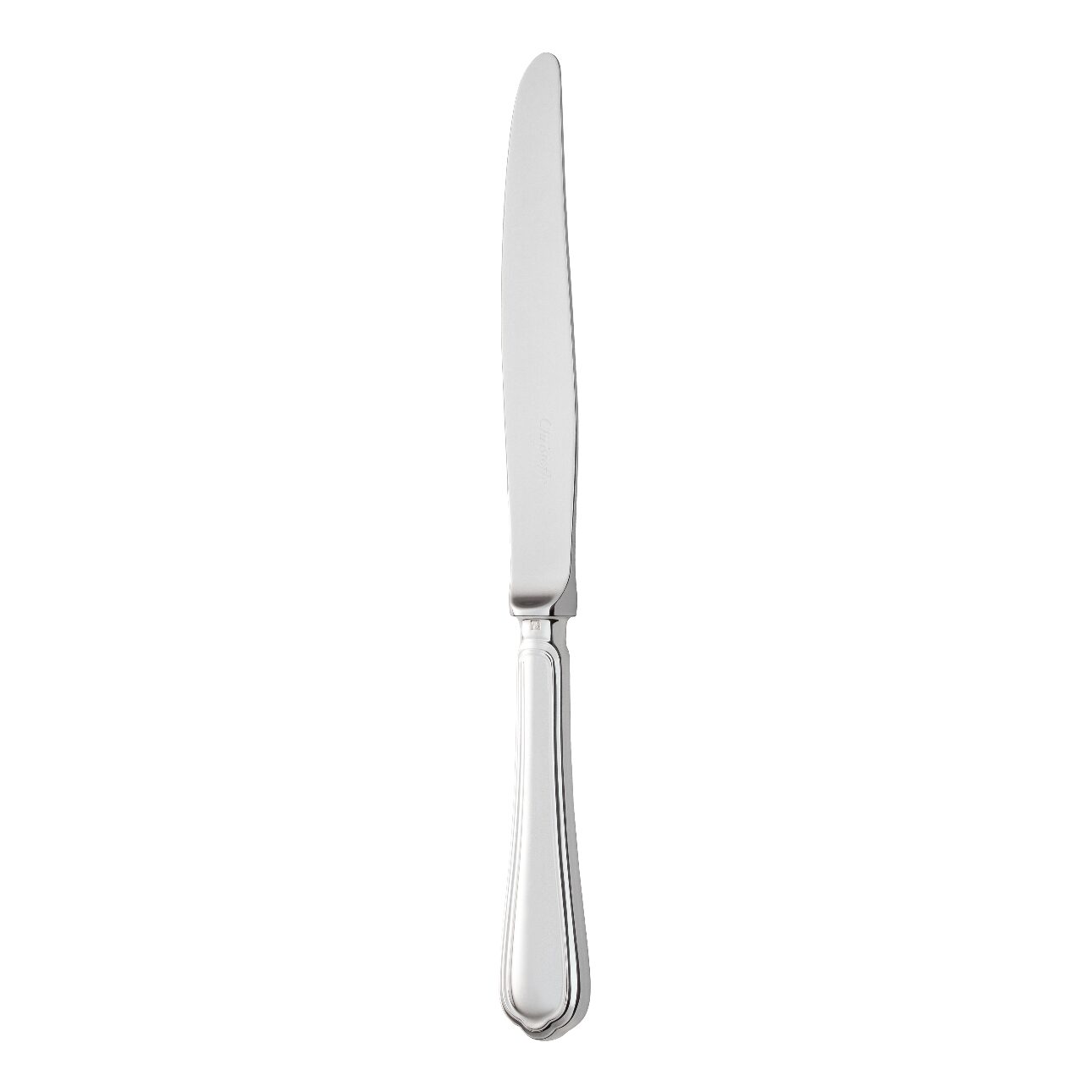 Christofle Spatours Silver-Plated Dinner Knife in silver-plate on a white background